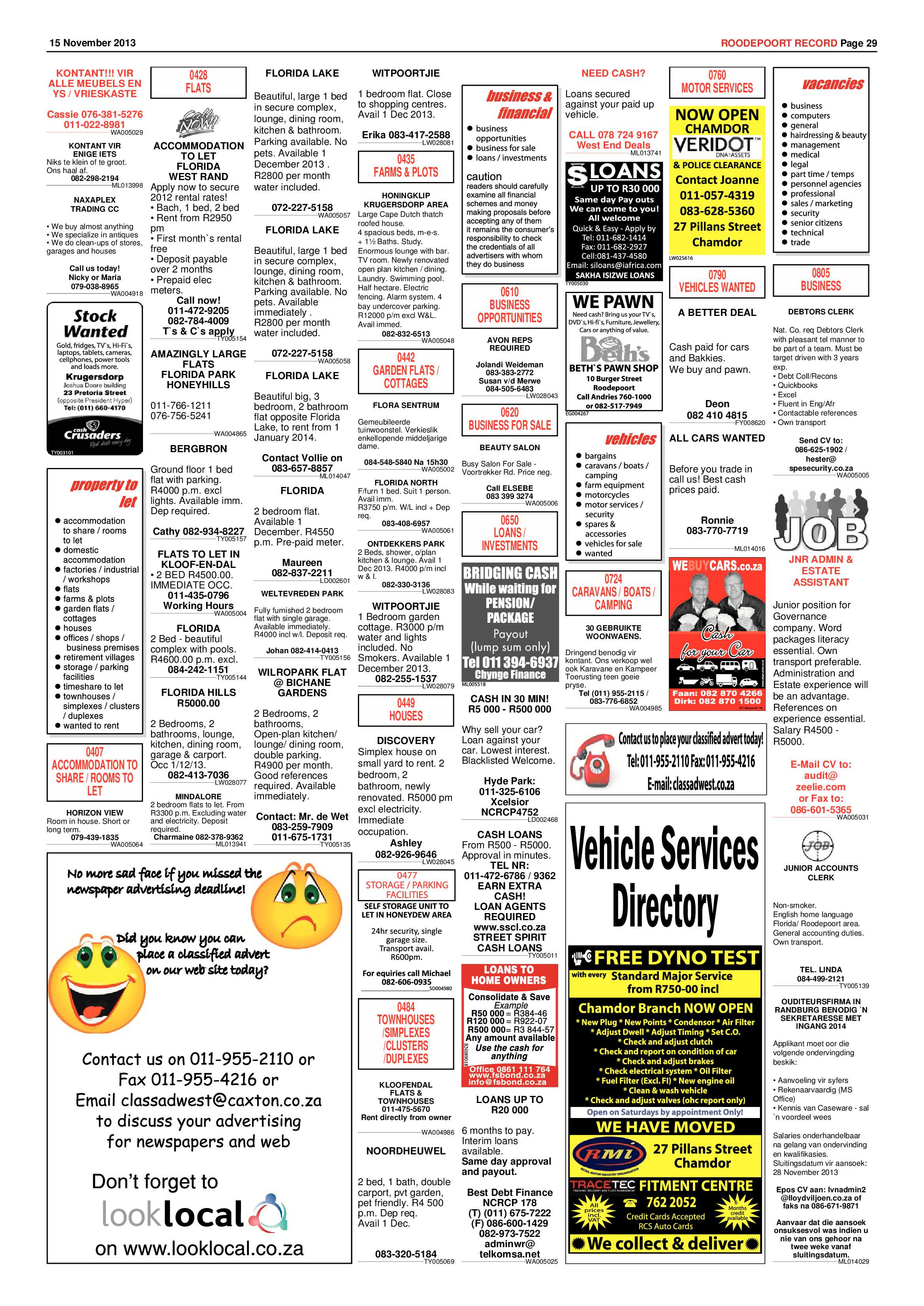 Roodepoort Record 15 November 2013 page 29