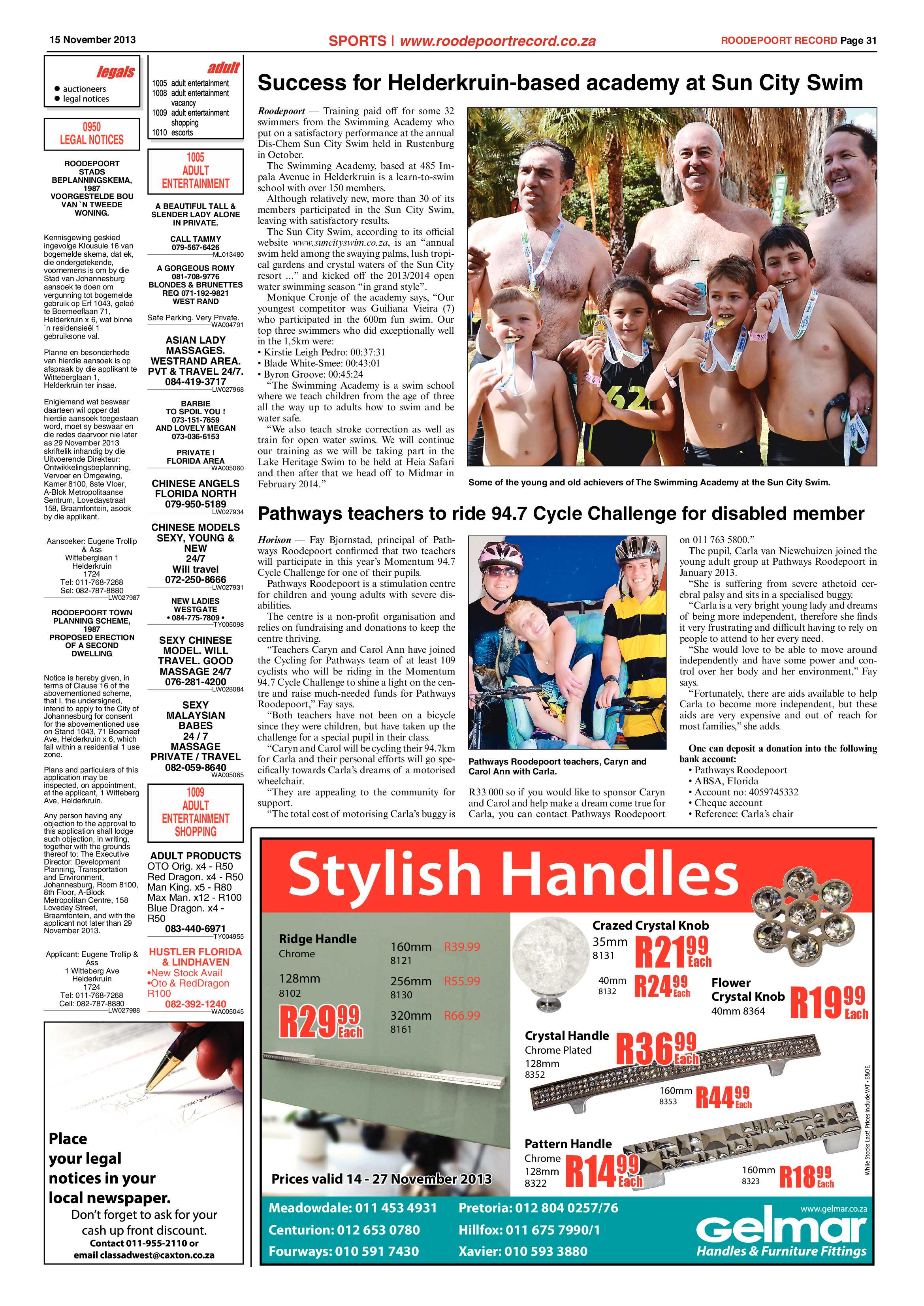 Roodepoort Record 15 November 2013 page 31