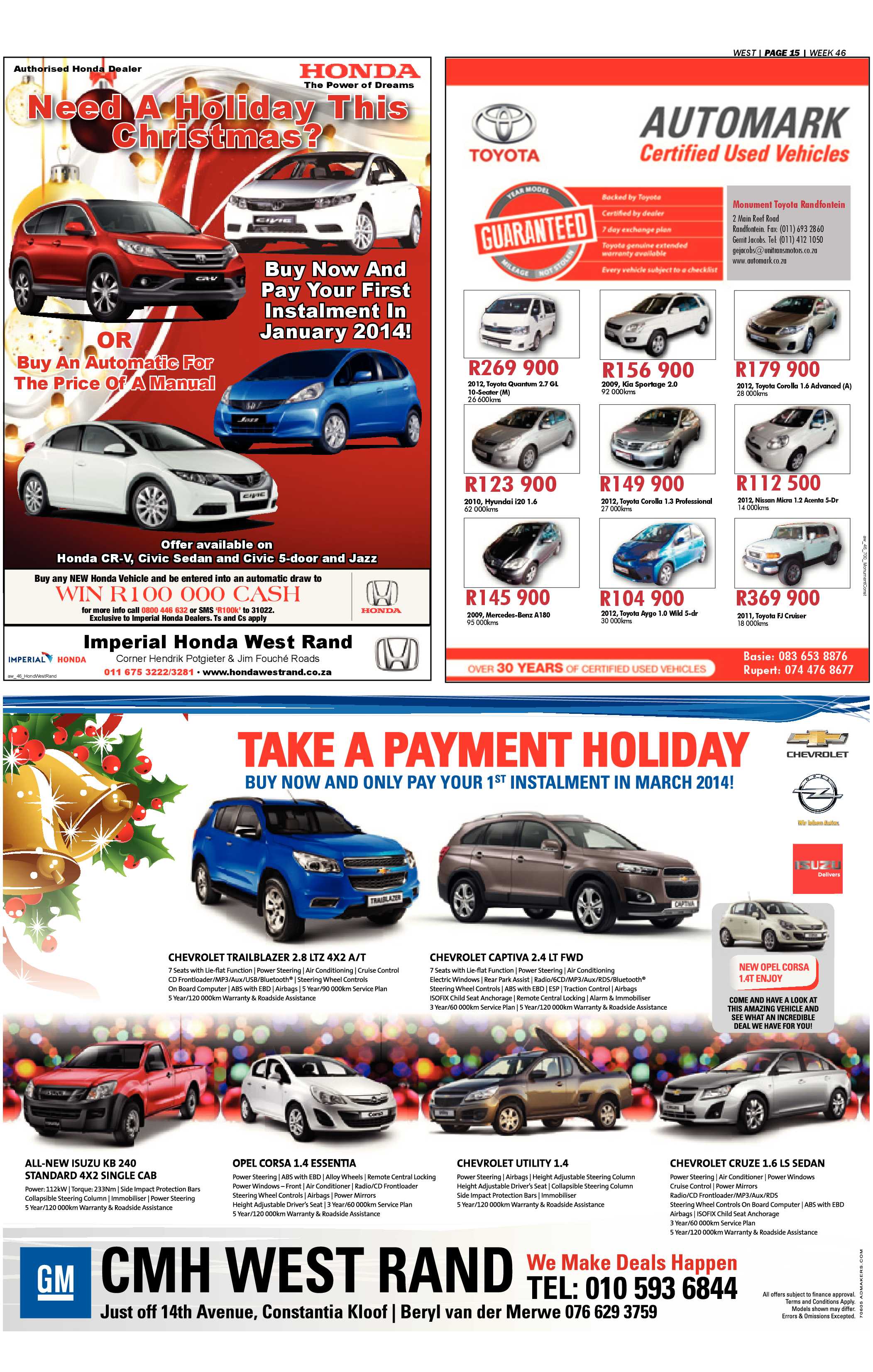 Roodepoort Record 15 November 2013 page 47