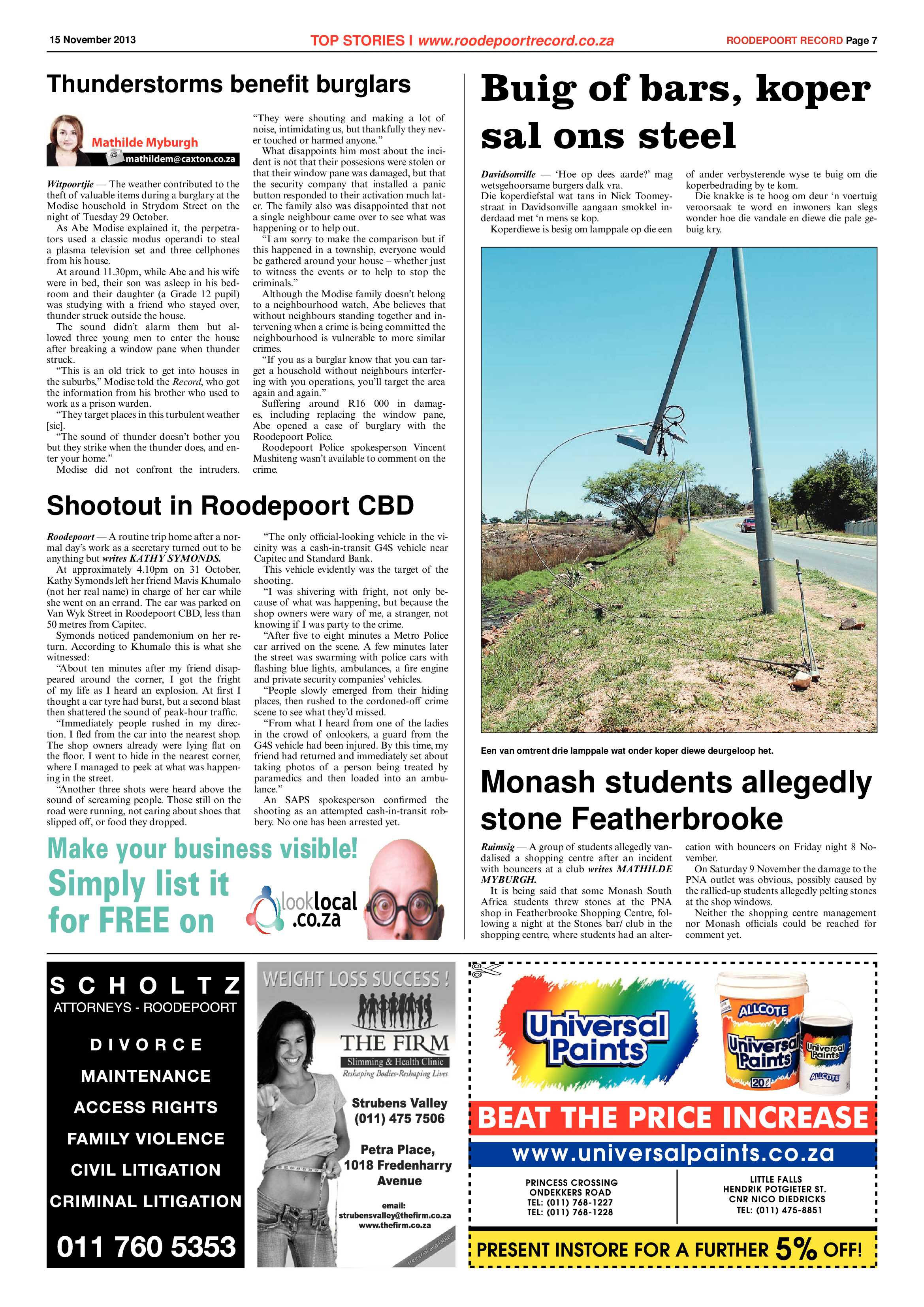 Roodepoort Record 15 November 2013 page 7