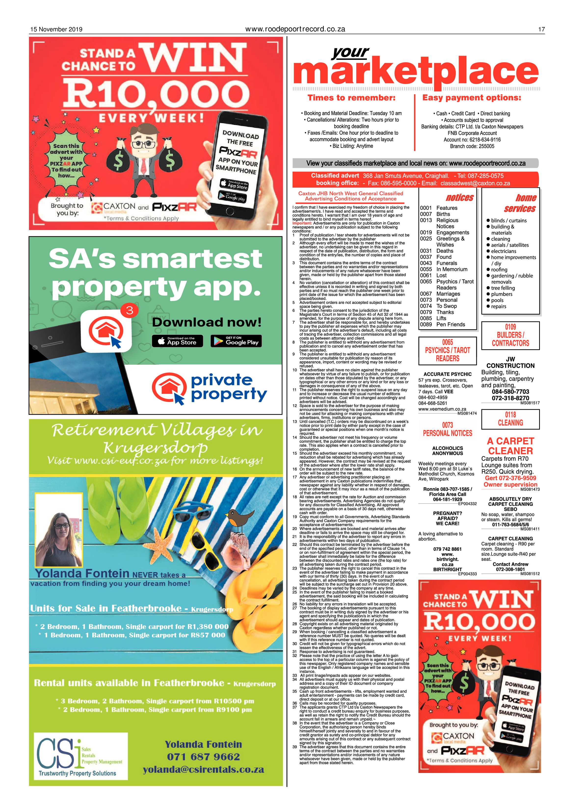 Roodepoort Record 15 November 2019 page 17