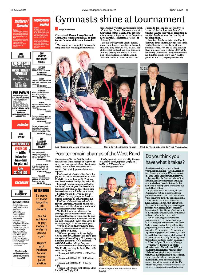 Roodepoort Record 15 October 2021 page 11