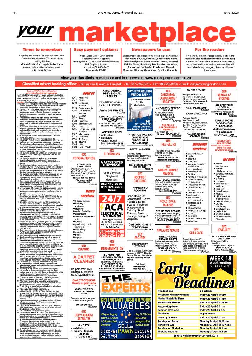 Roodepoort Record 16 April 2021 page 14