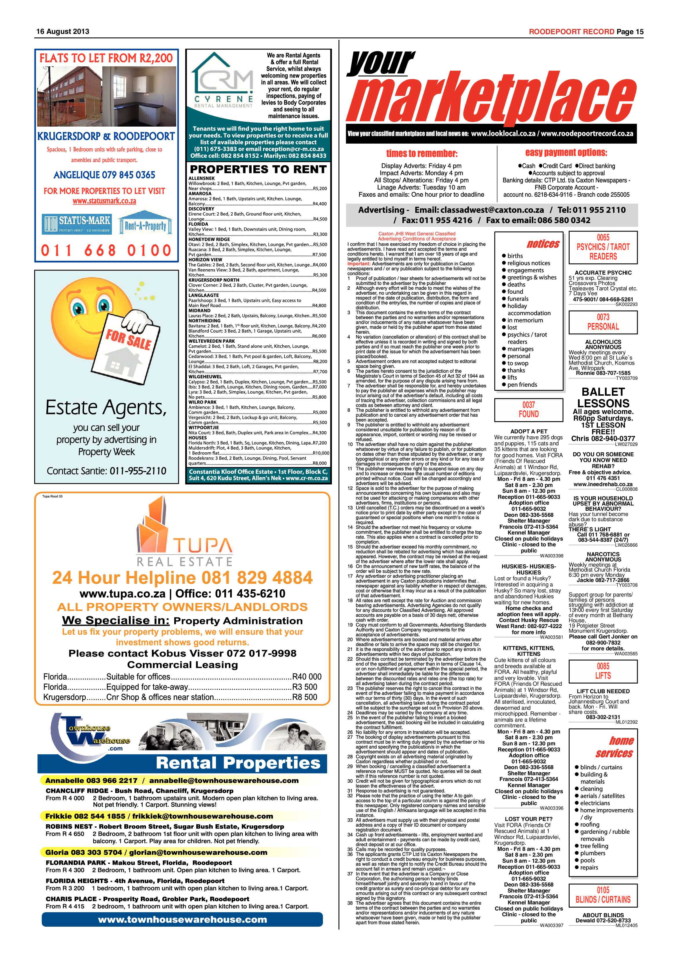 Roodepoort Record 16 August 2013 page 15