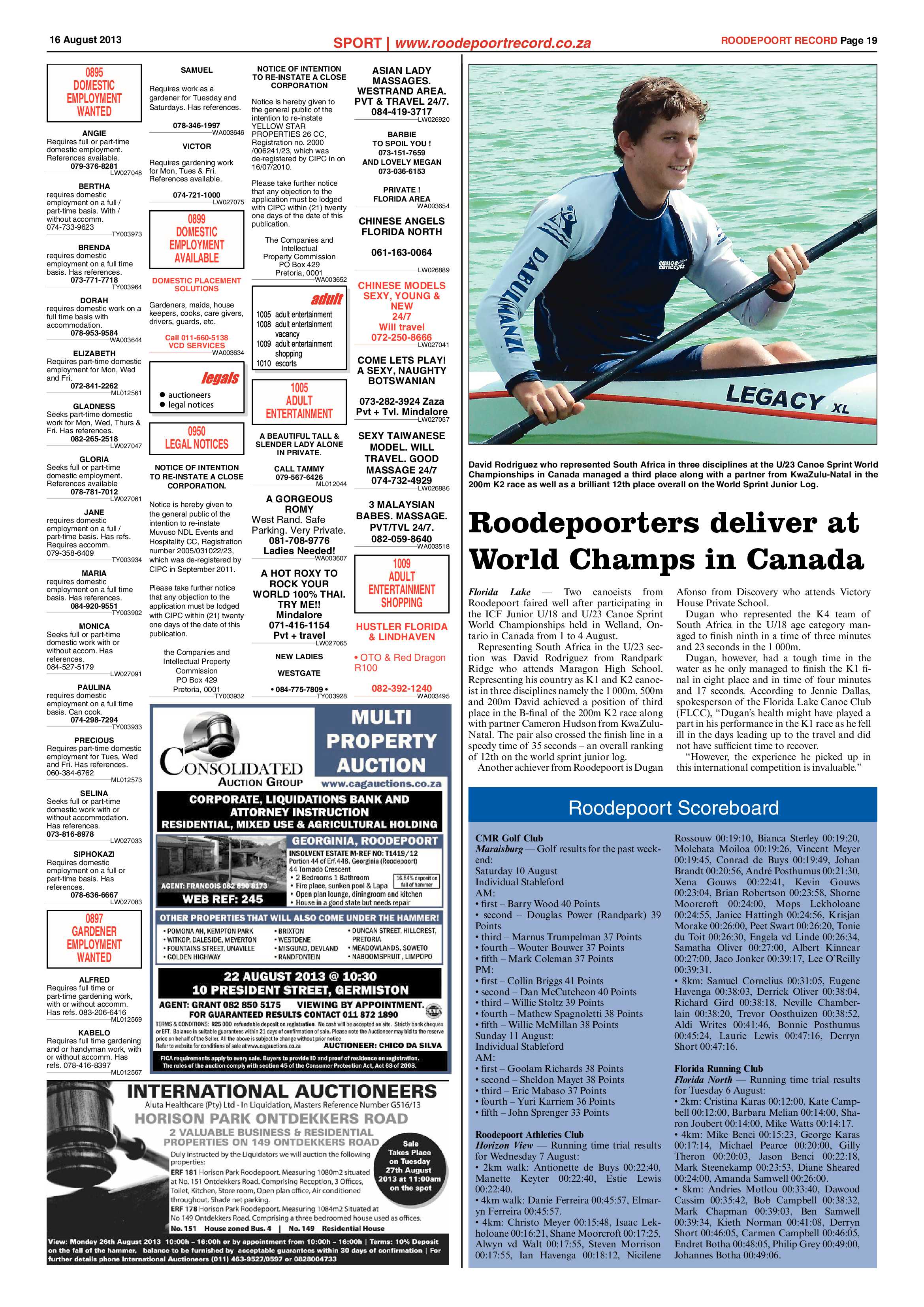 Roodepoort Record 16 August 2013 page 19
