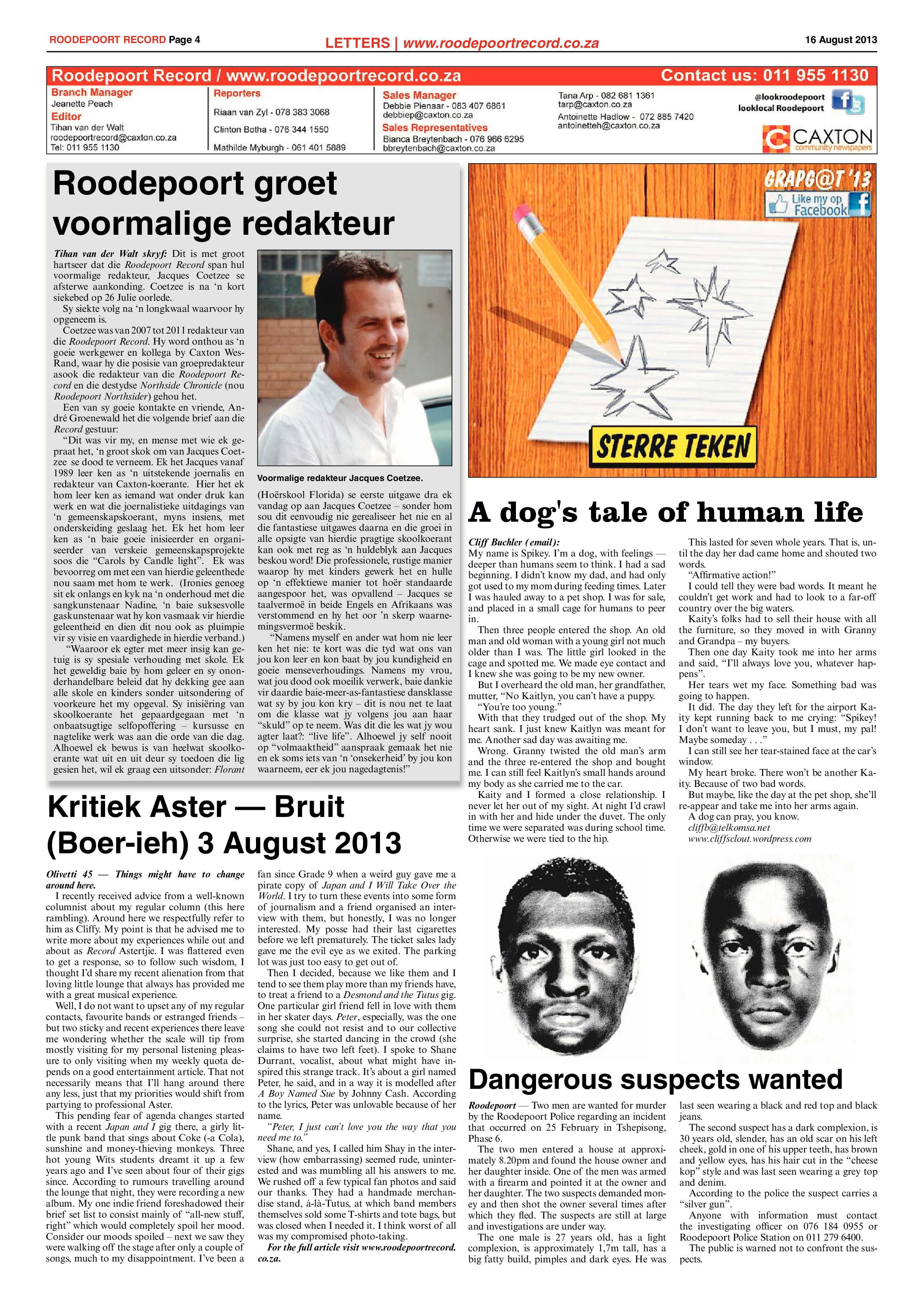 Roodepoort Record 16 August 2013 page 4