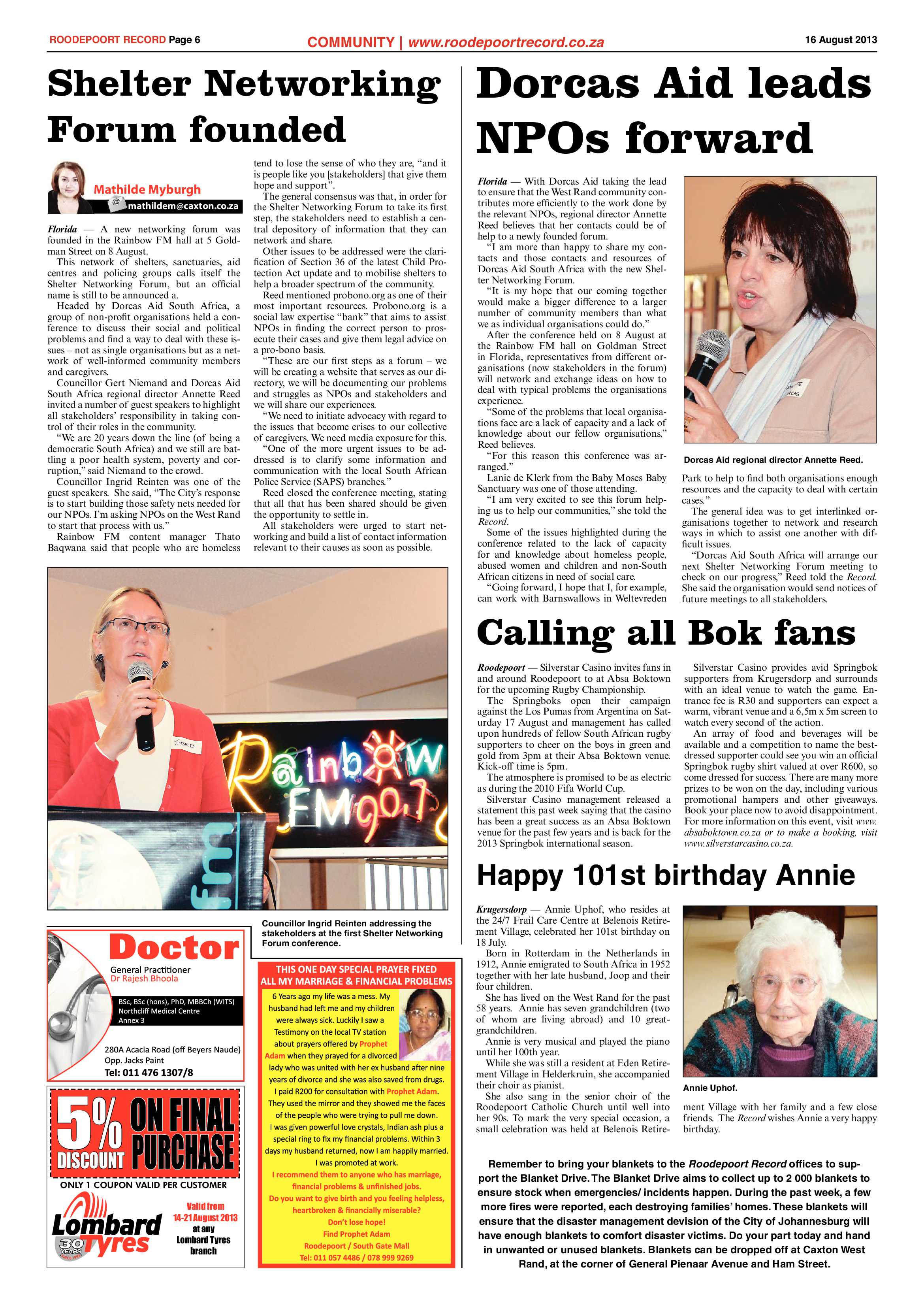 Roodepoort Record 16 August 2013 page 6