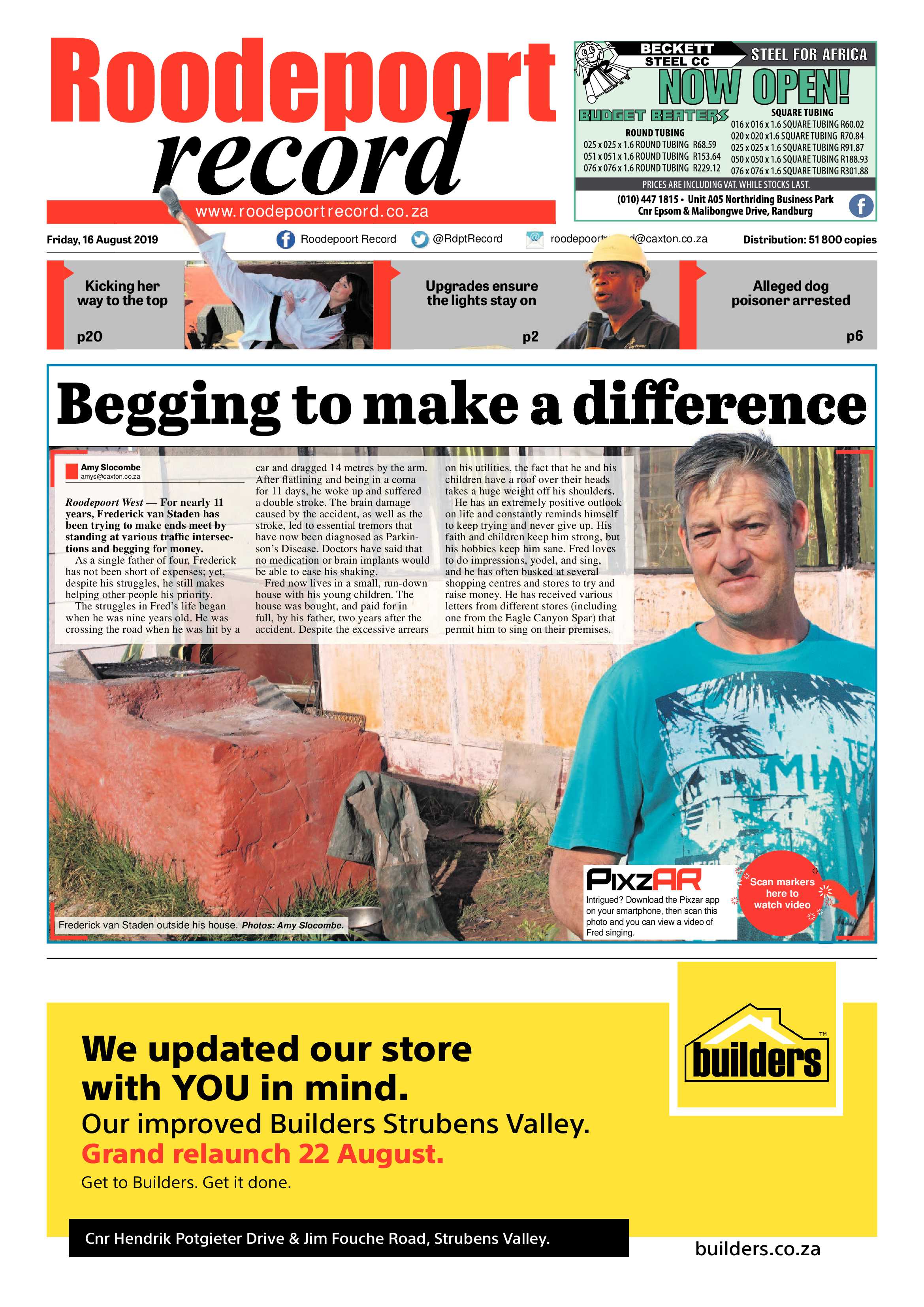 Roodepoort Record 16 August 2019 page 1