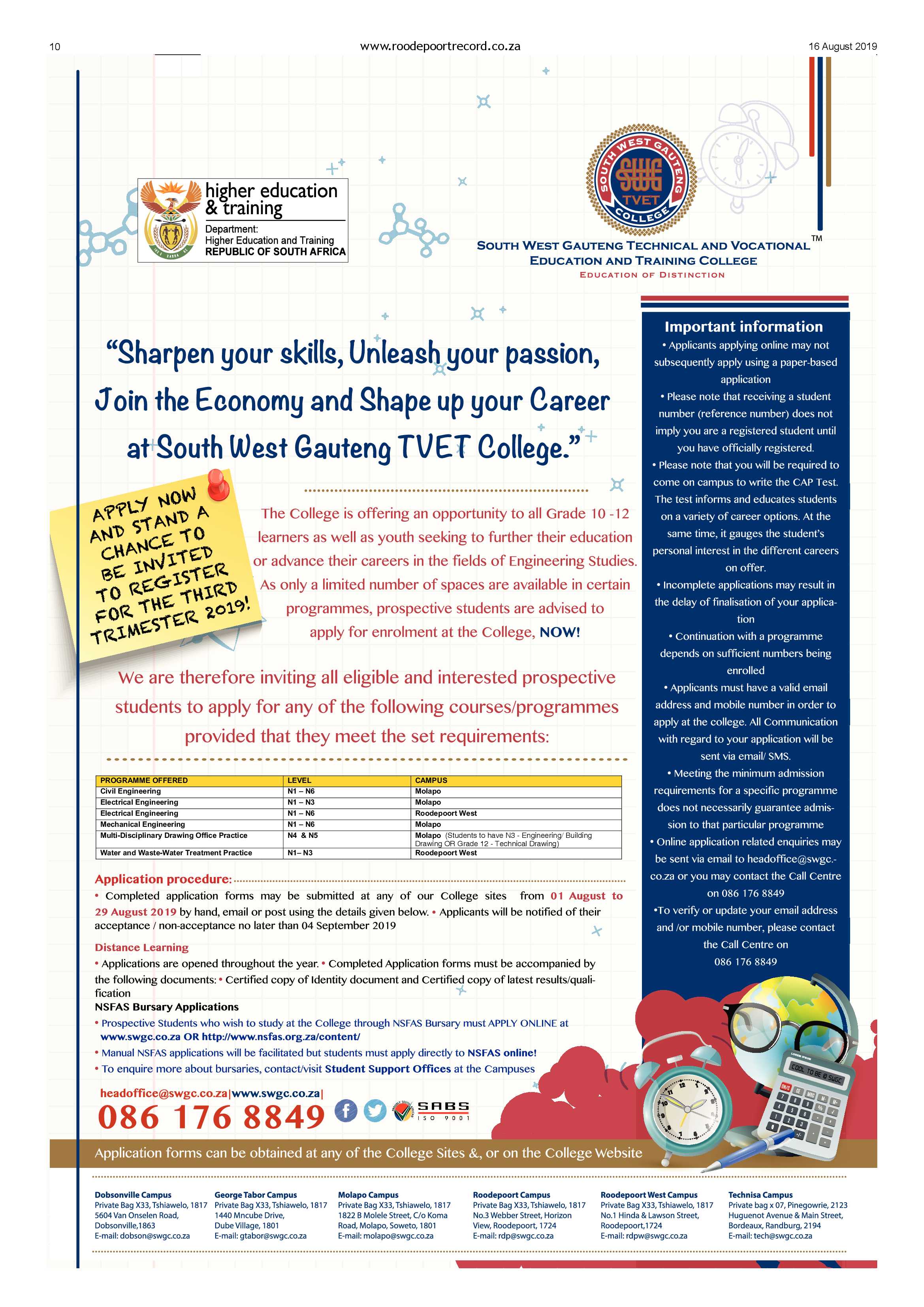 Roodepoort Record 16 August 2019 page 10