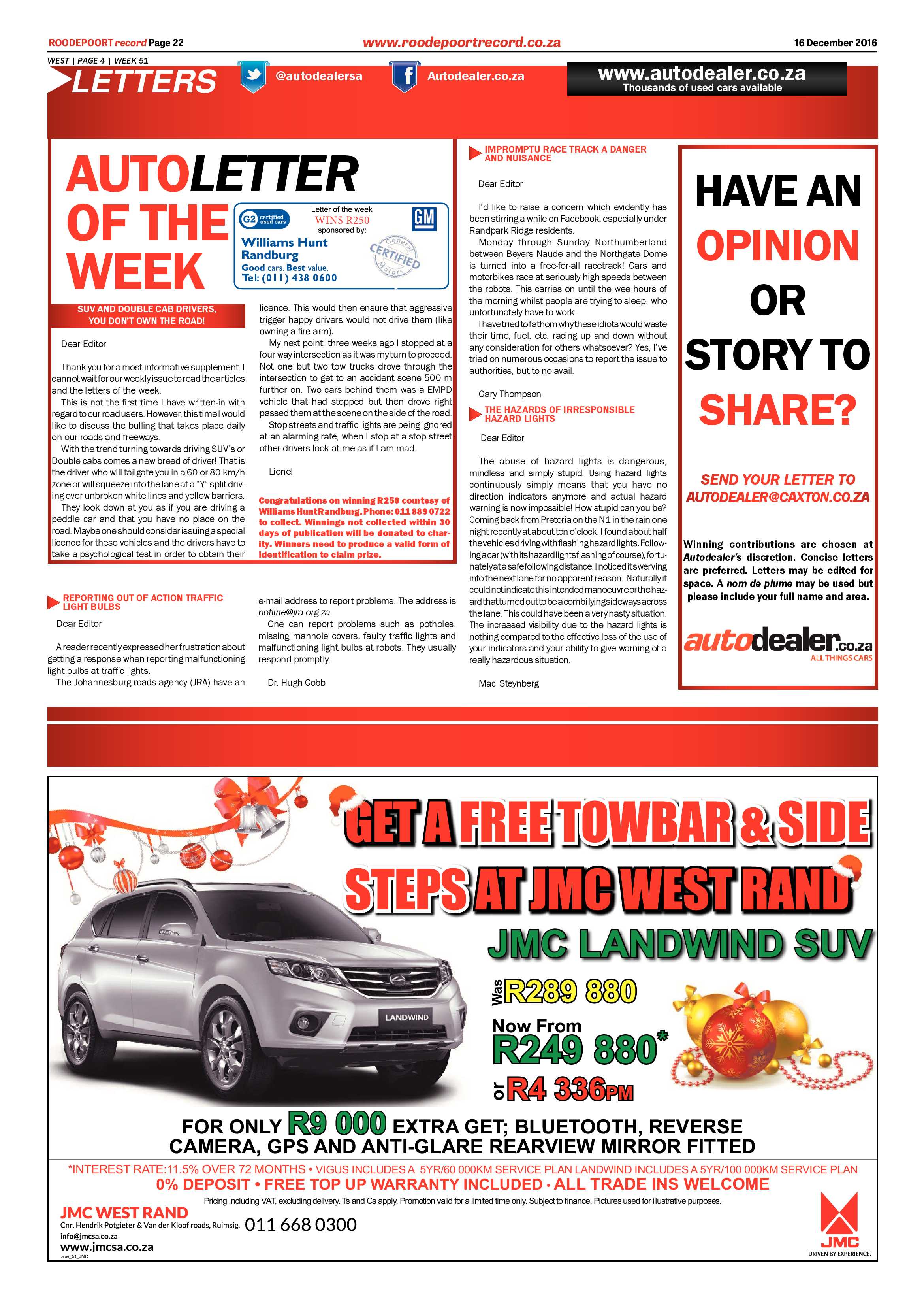 Roodepoort Record 16 December 2016 page 22