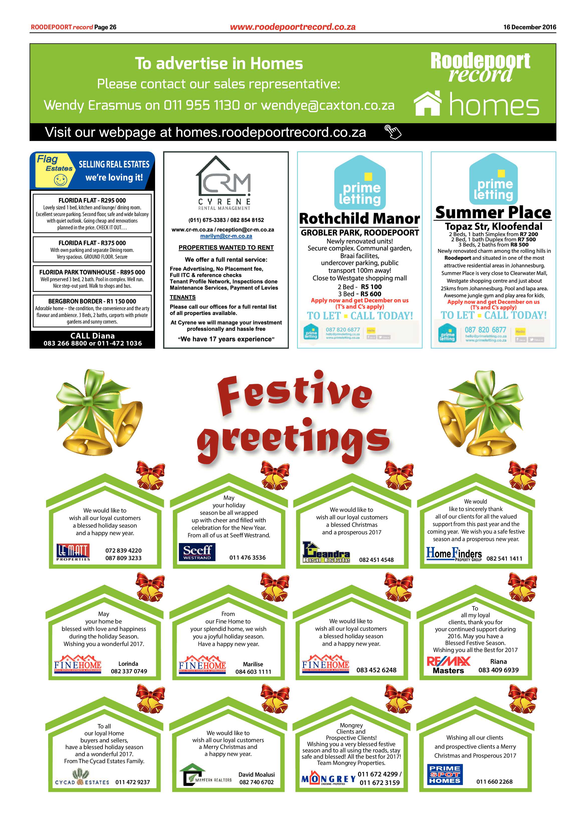 Roodepoort Record 16 December 2016 page 26