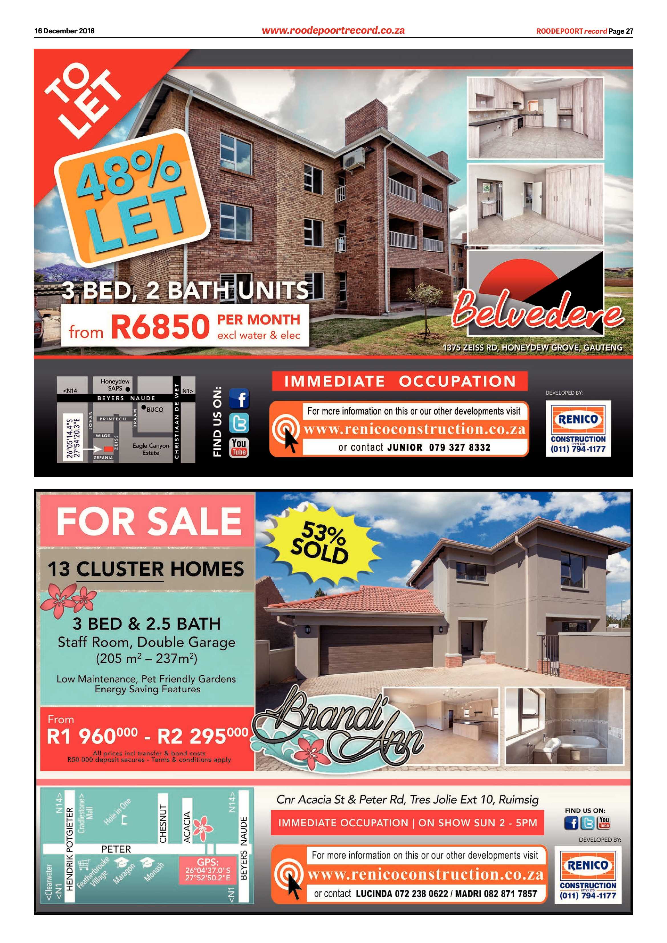 Roodepoort Record 16 December 2016 page 27