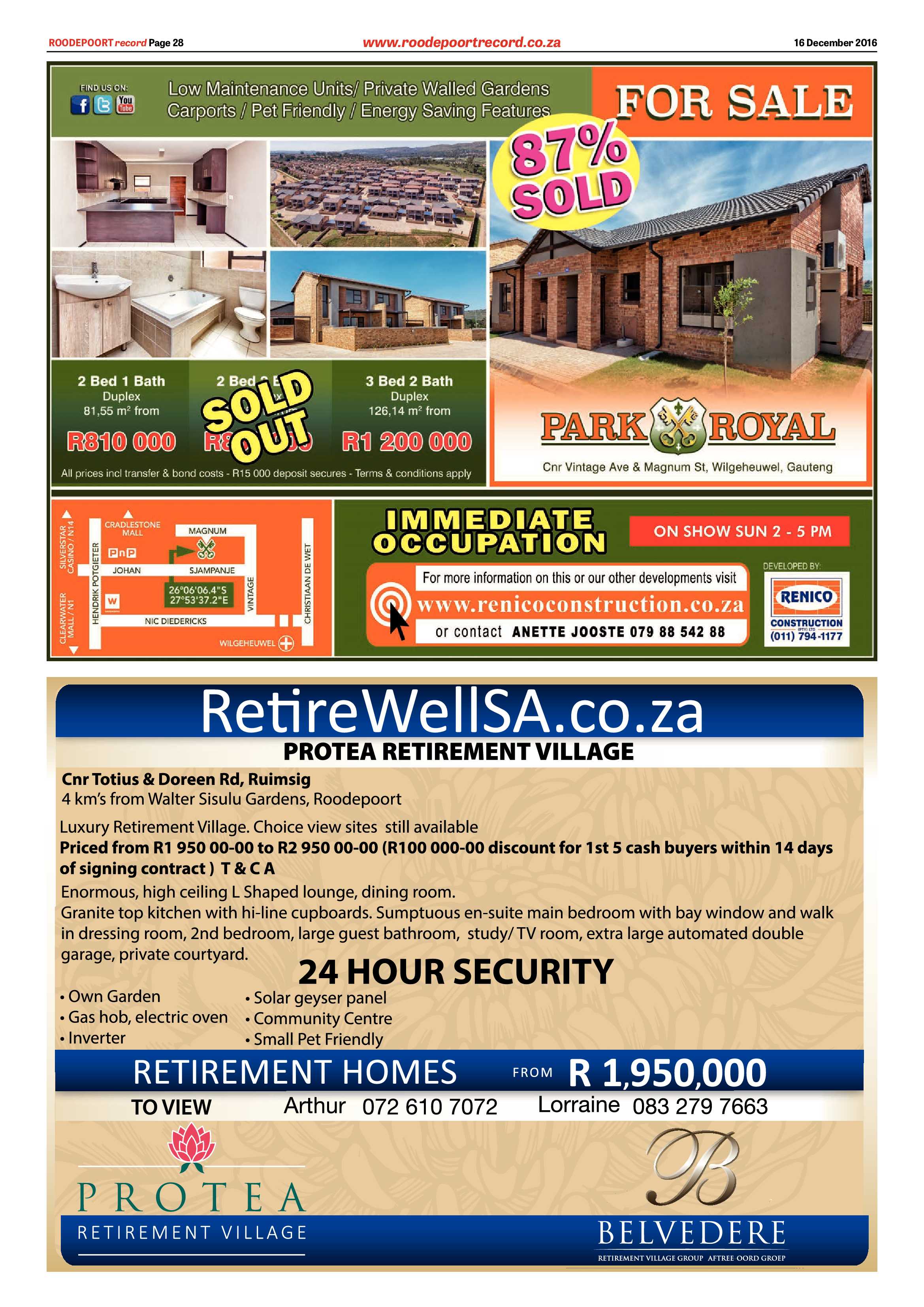 Roodepoort Record 16 December 2016 page 28