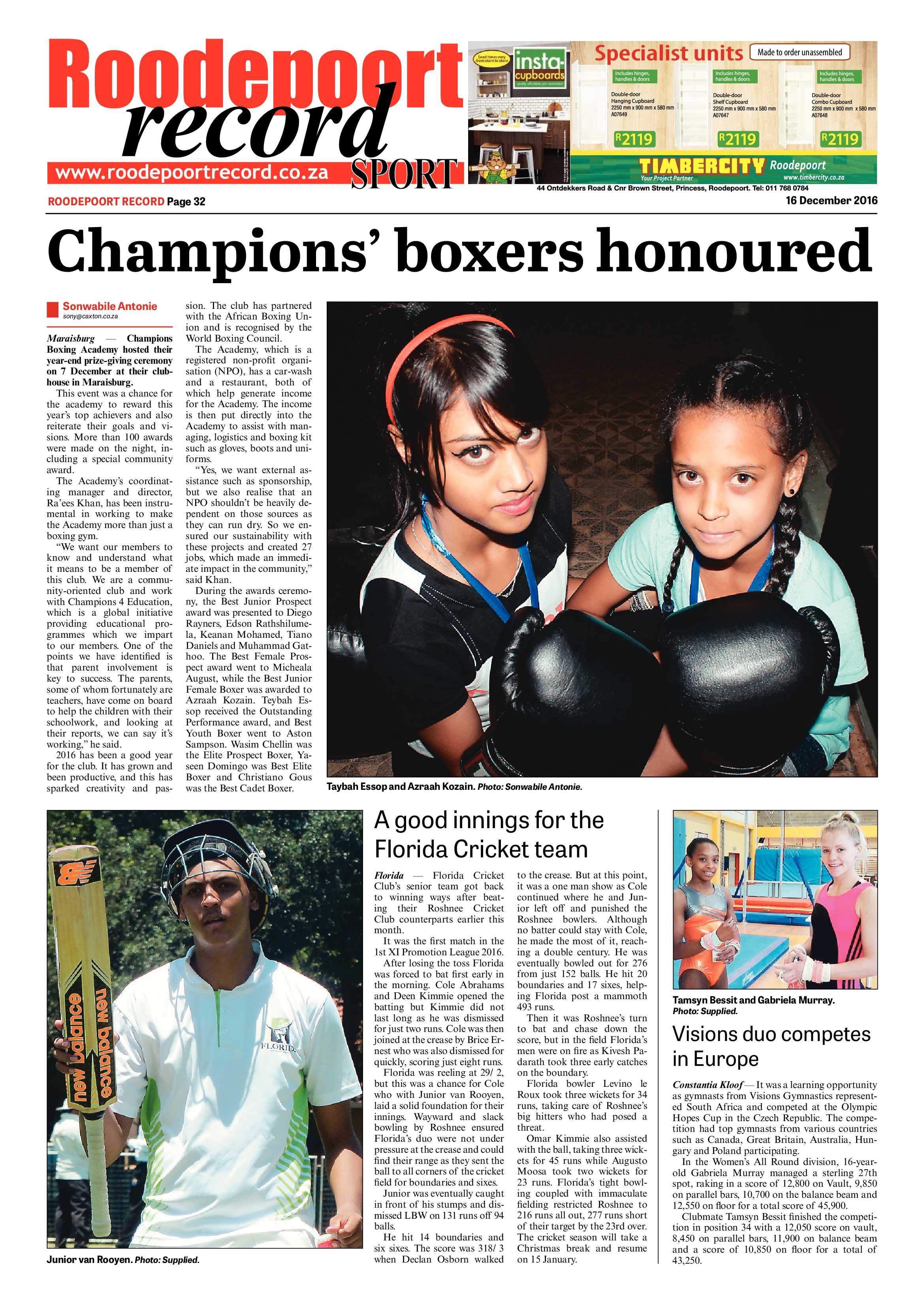 Roodepoort Record 16 December 2016 page 32