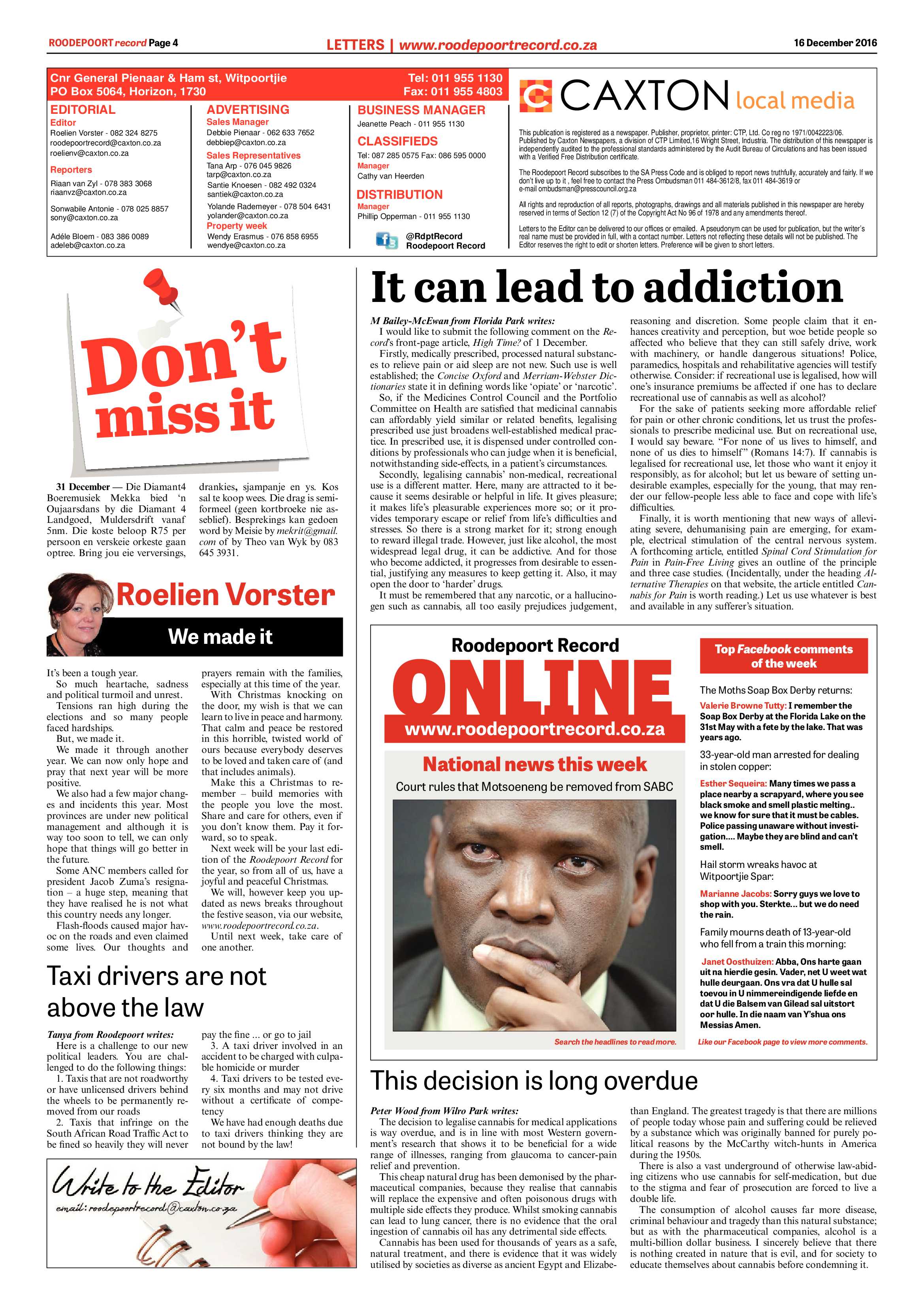 Roodepoort Record 16 December 2016 page 4