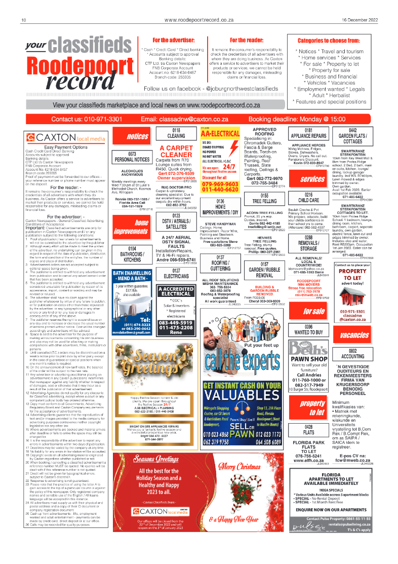 Roodepoort Record 16 December 2022 page 10