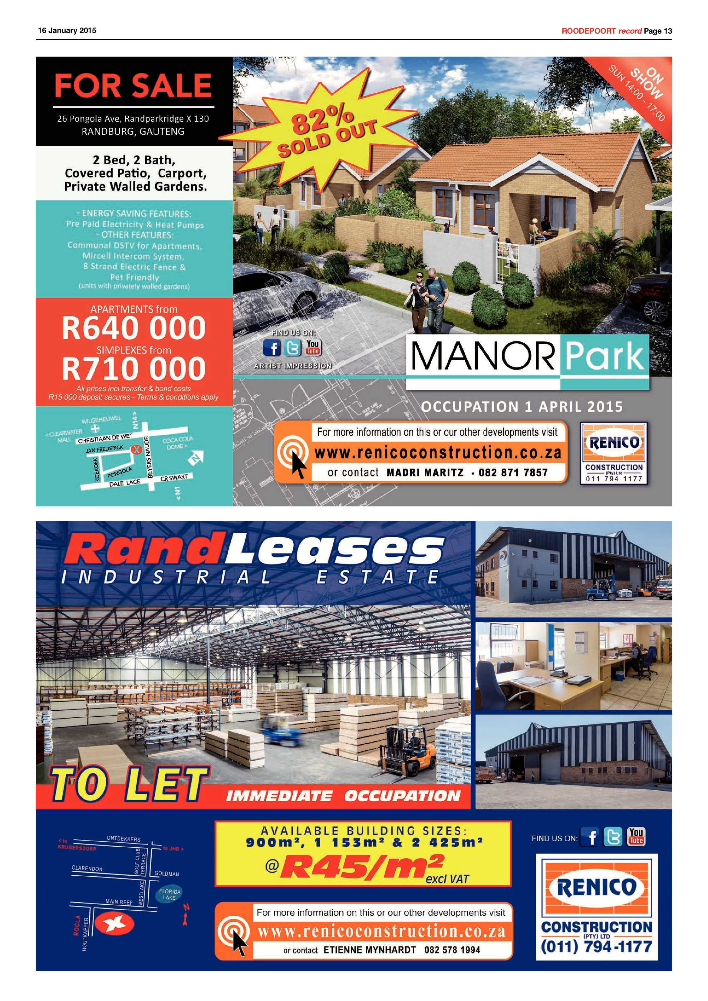 Roodepoort Record 16 January 2015 page 13