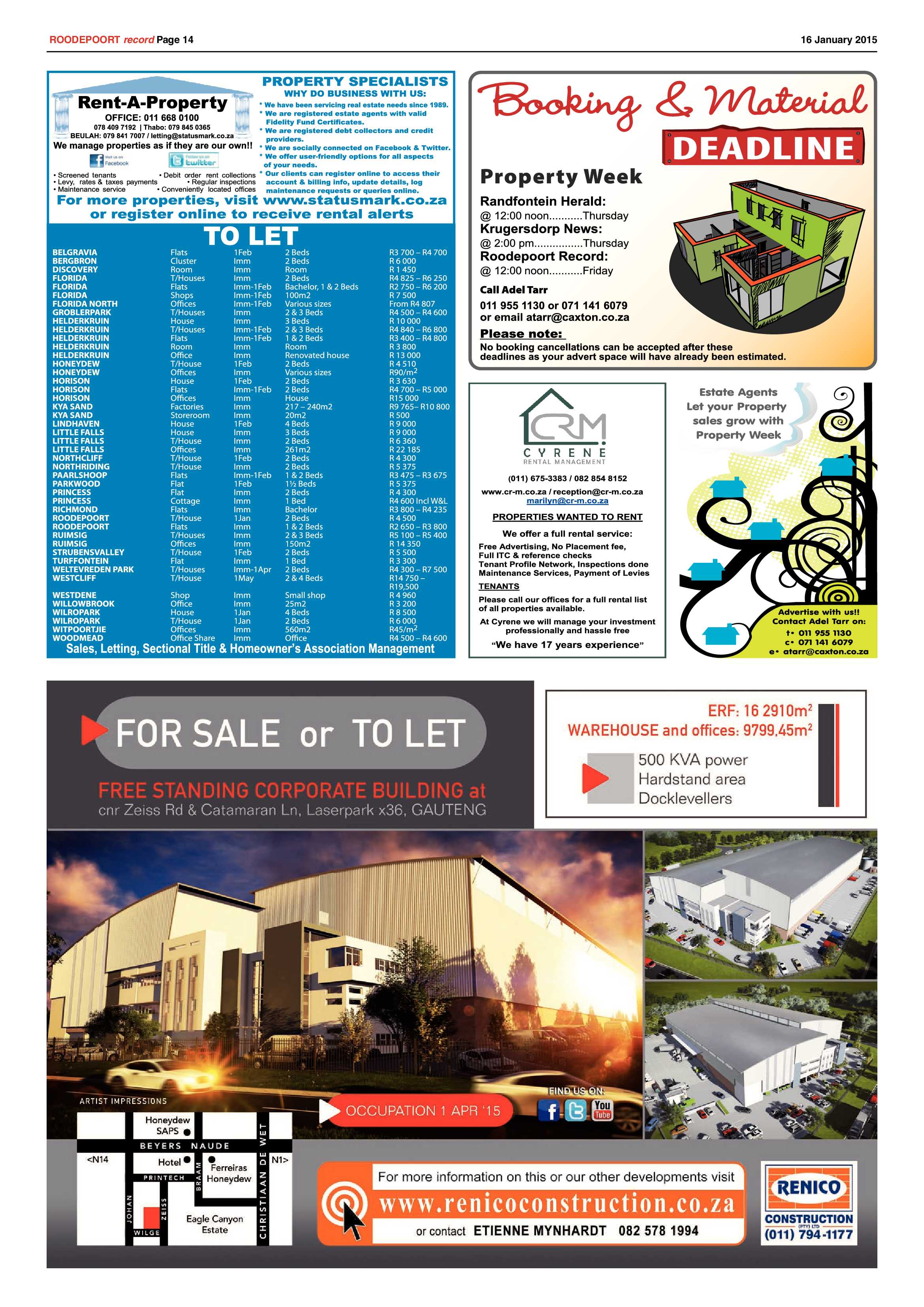 Roodepoort Record 16 January 2015 page 14