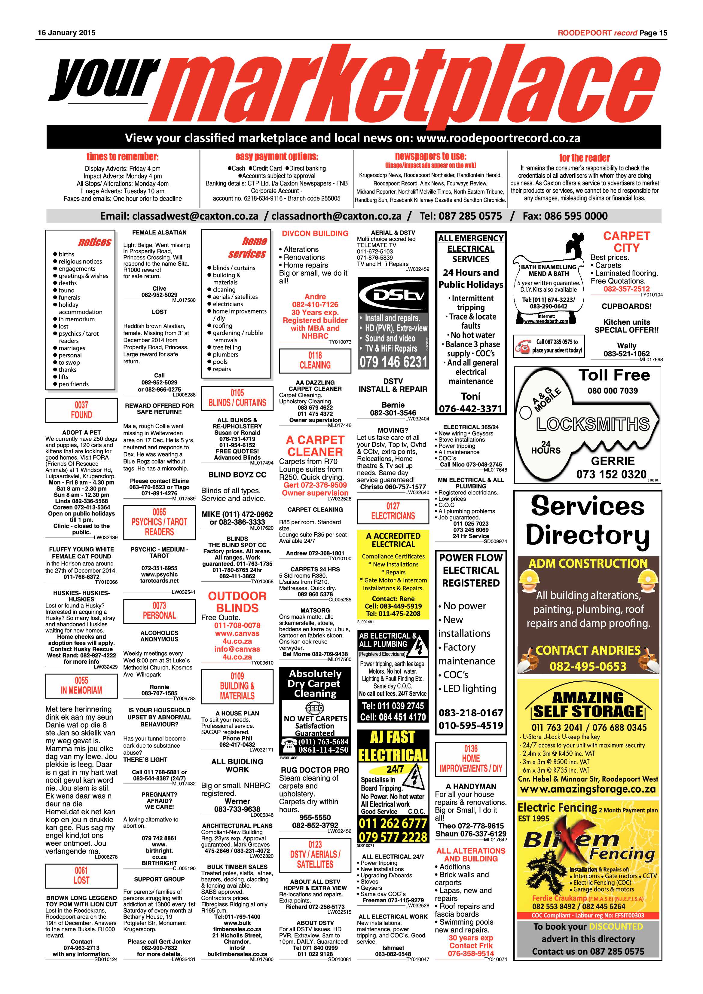 Roodepoort Record 16 January 2015 page 15