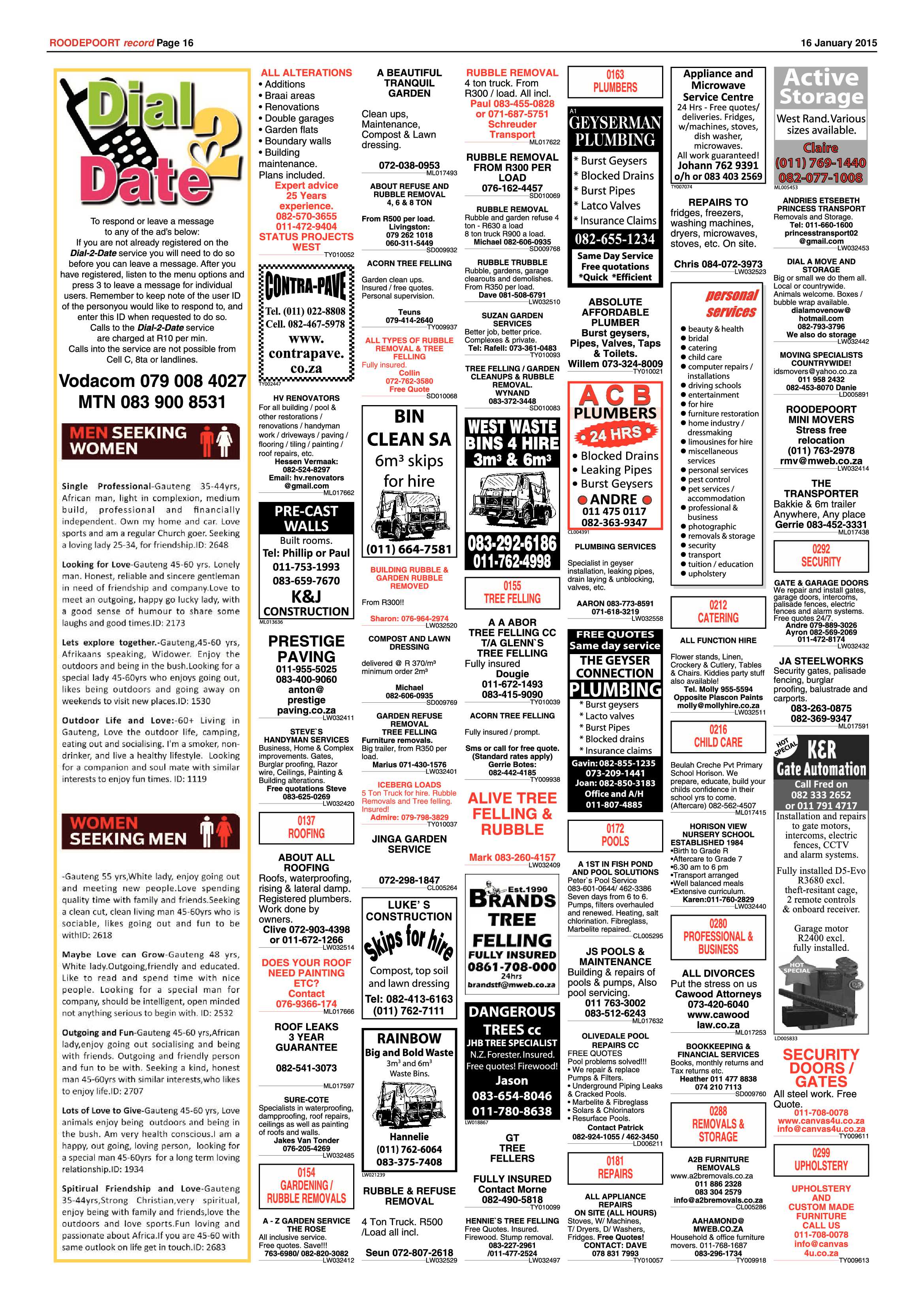 Roodepoort Record 16 January 2015 page 16