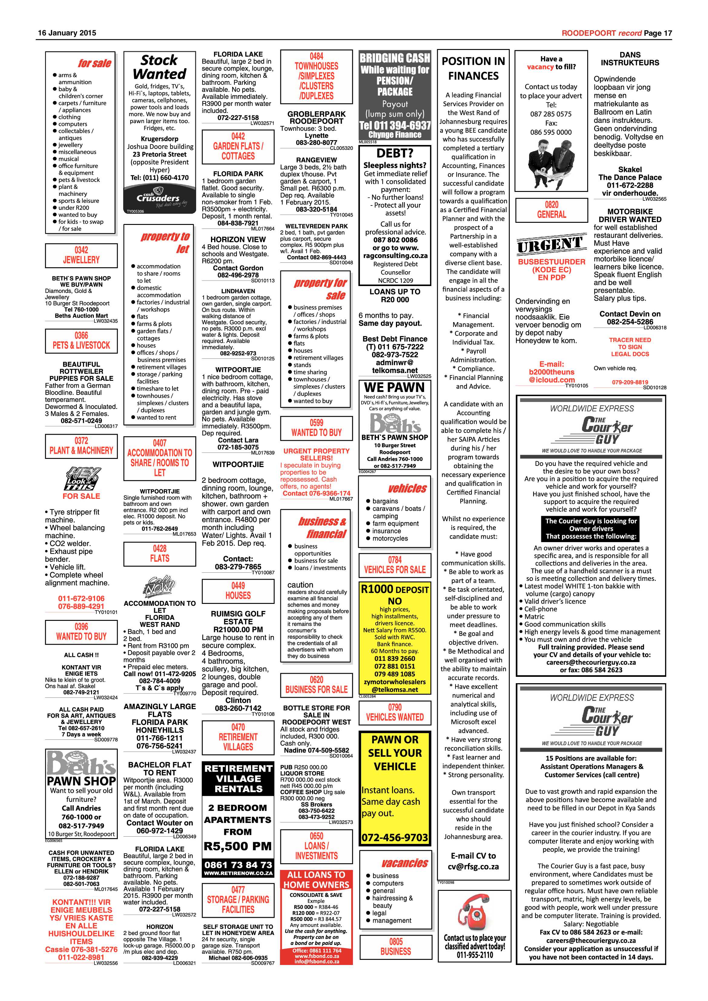 Roodepoort Record 16 January 2015 page 17