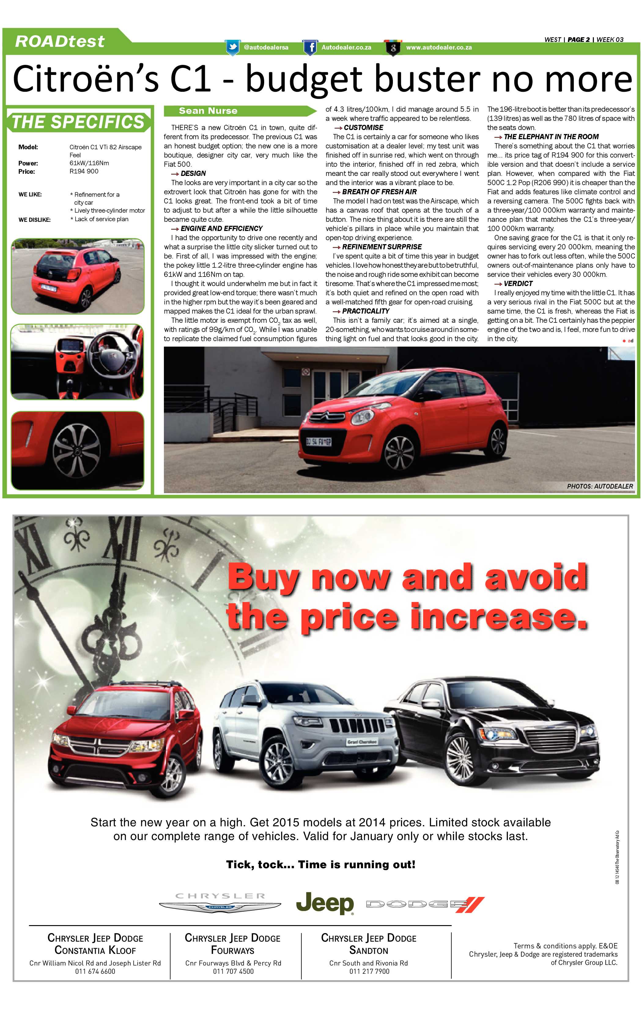 Roodepoort Record 16 January 2015 page 22