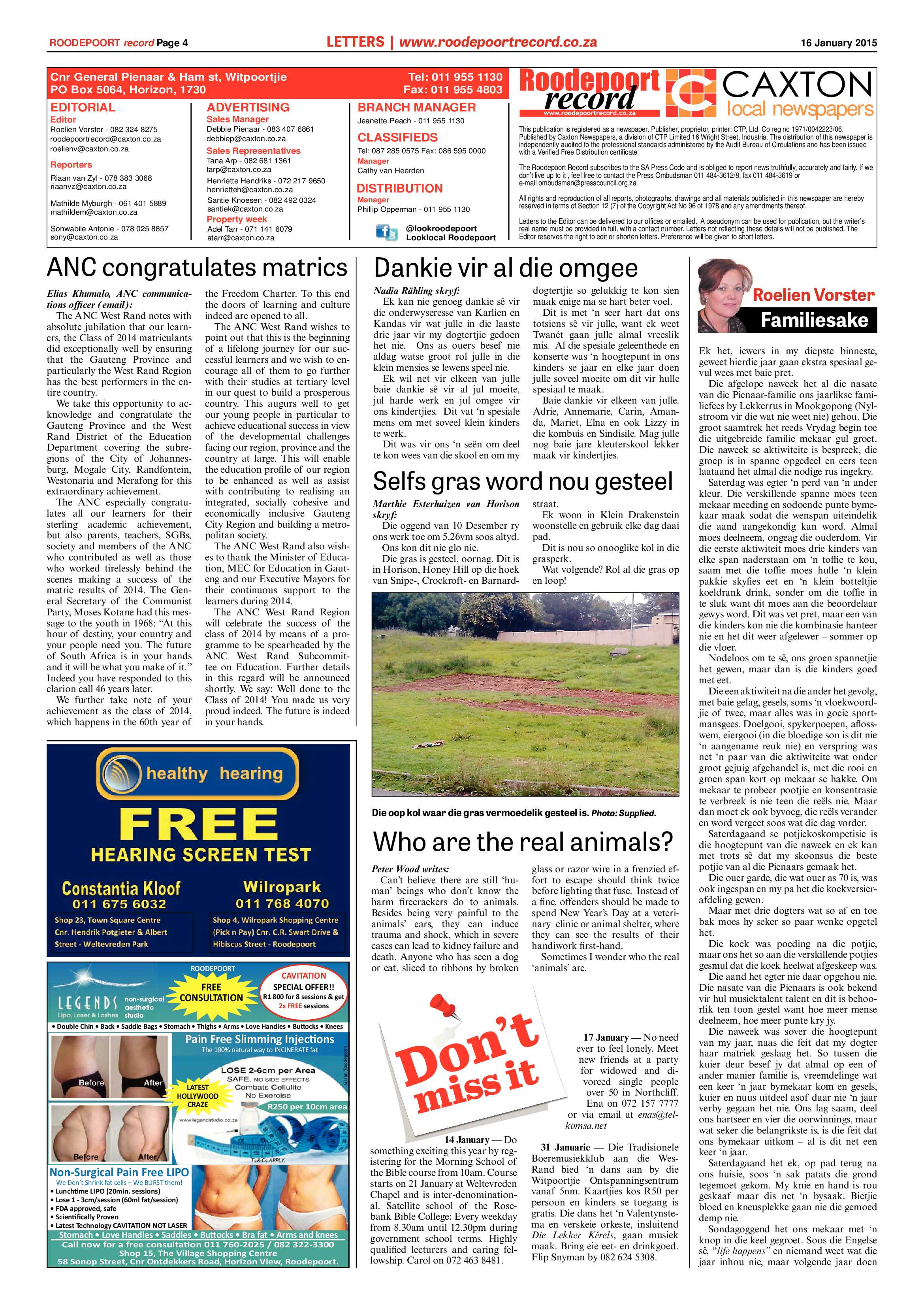 Roodepoort Record 16 January 2015 page 4