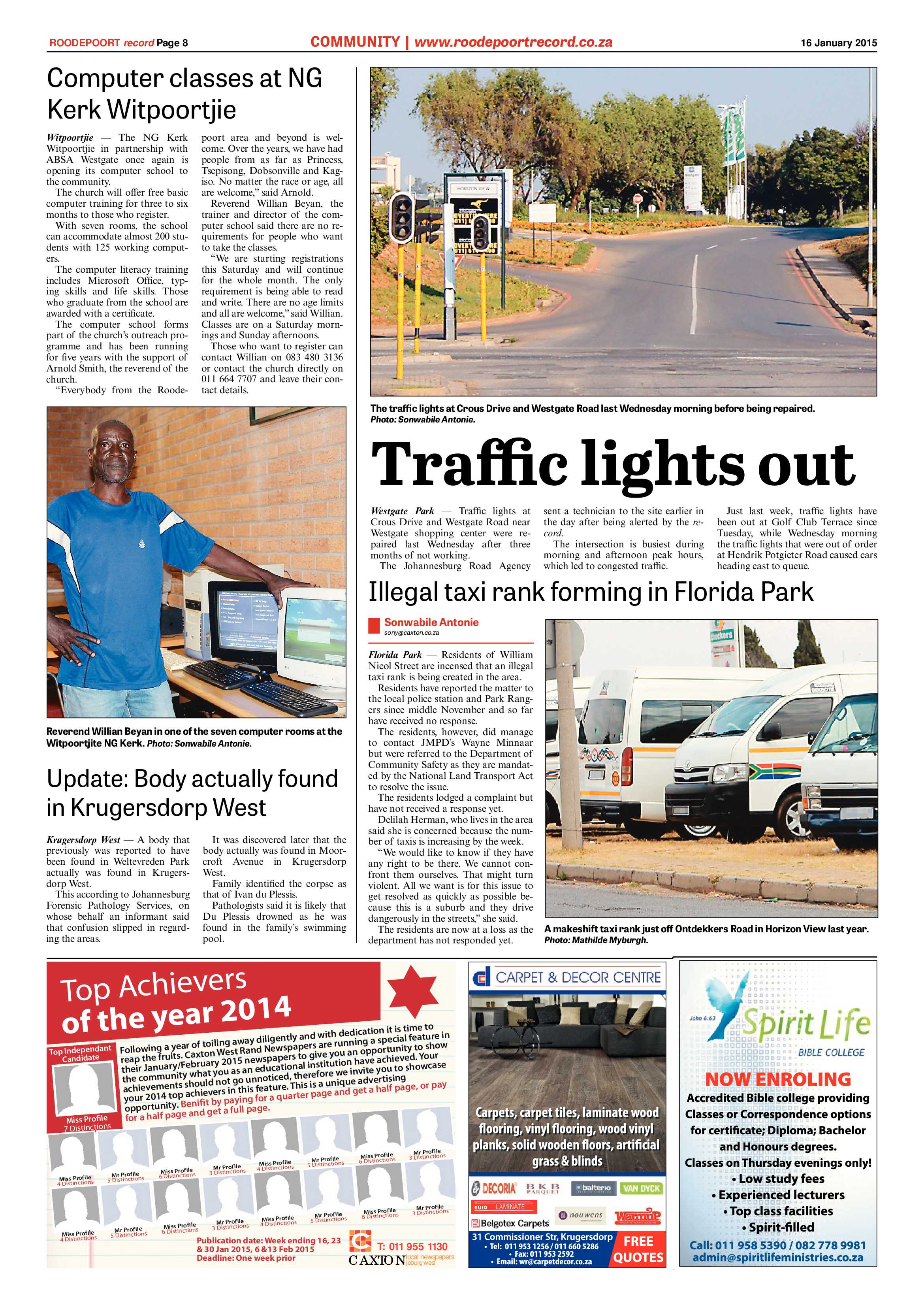 Roodepoort Record 16 January 2015 page 8