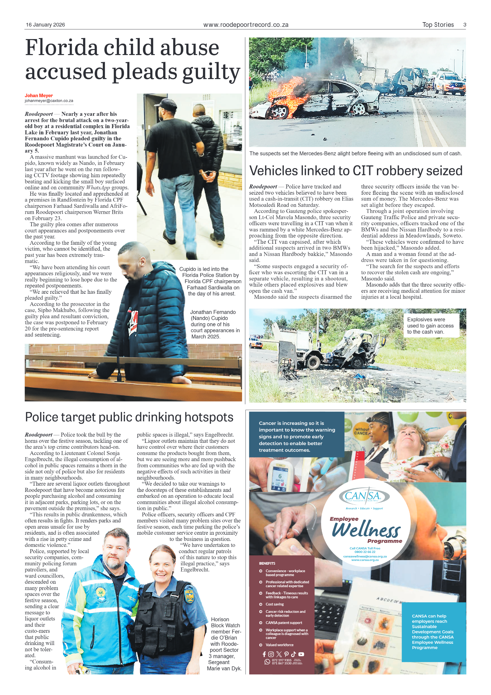 Roodepoort Record 16 January 2026 page 3