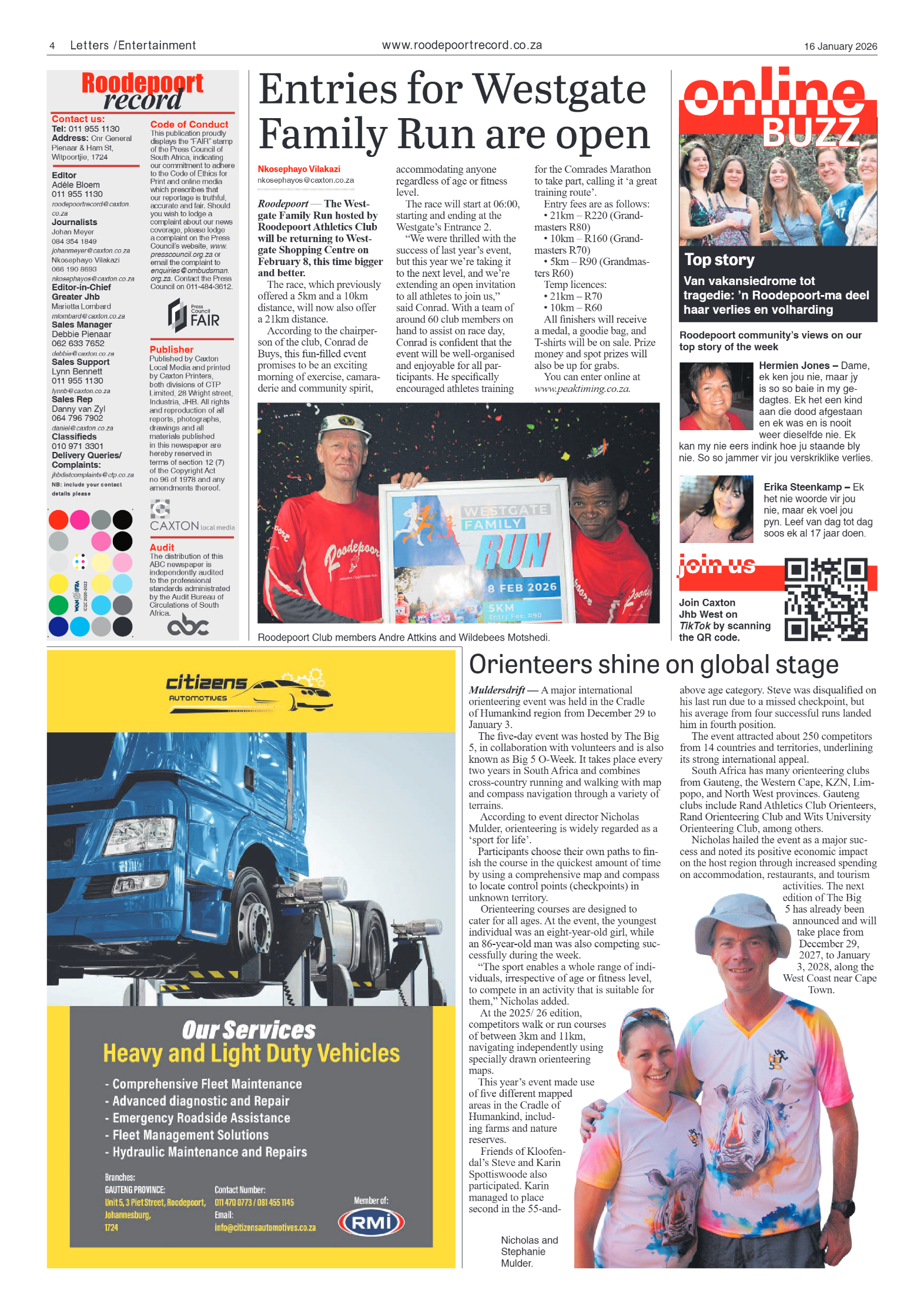 Roodepoort Record 16 January 2026 page 4