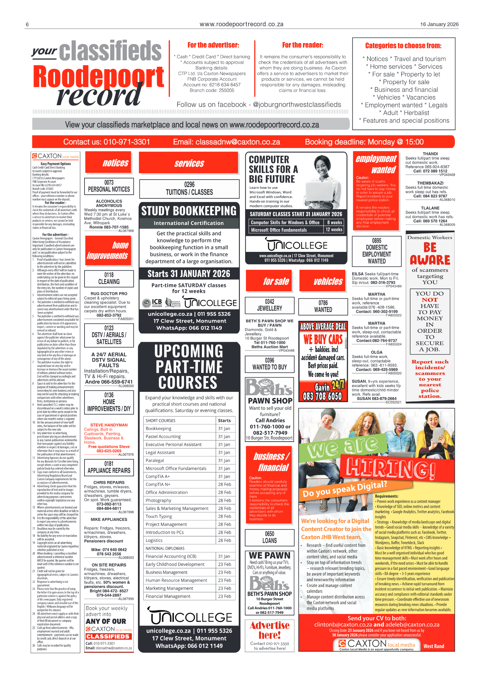 Roodepoort Record 16 January 2026 page 6