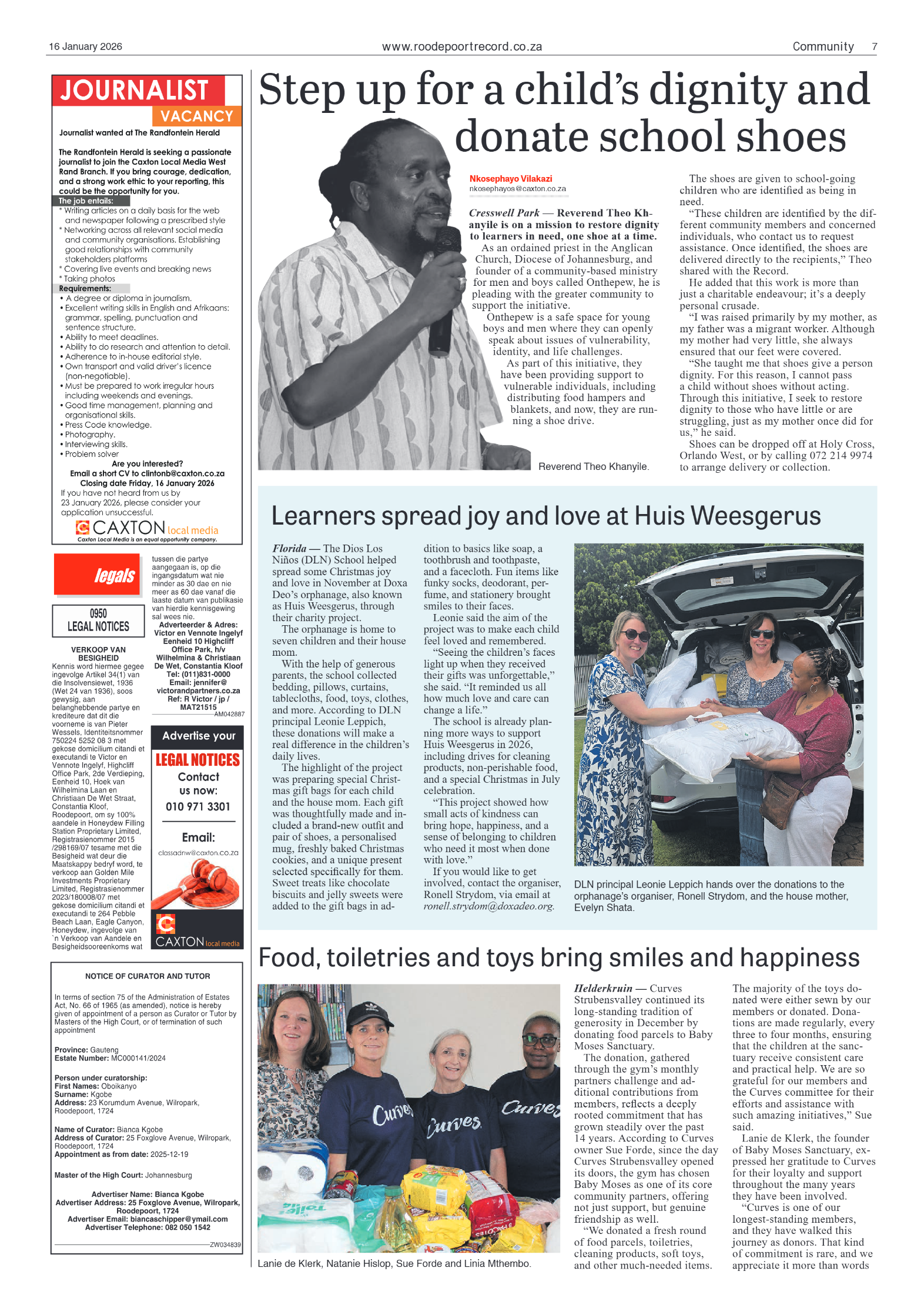 Roodepoort Record 16 January 2026 page 7