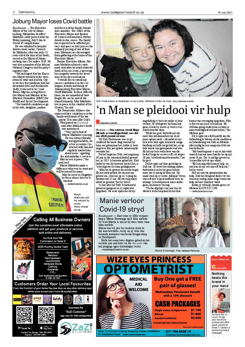 Roodepoort Record 16 July 2021 page 2