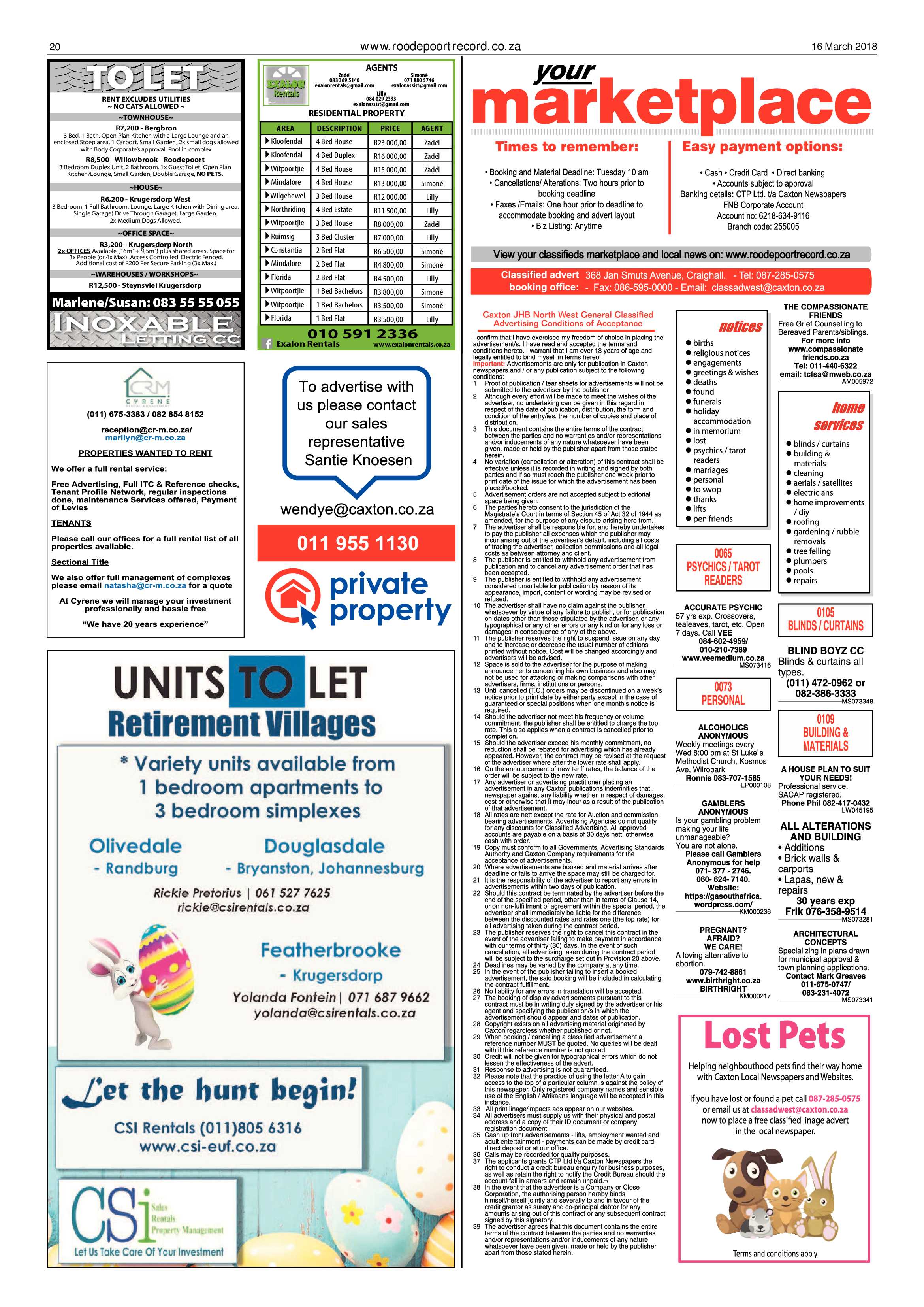 Roodepoort Record 16 March 2018 page 20