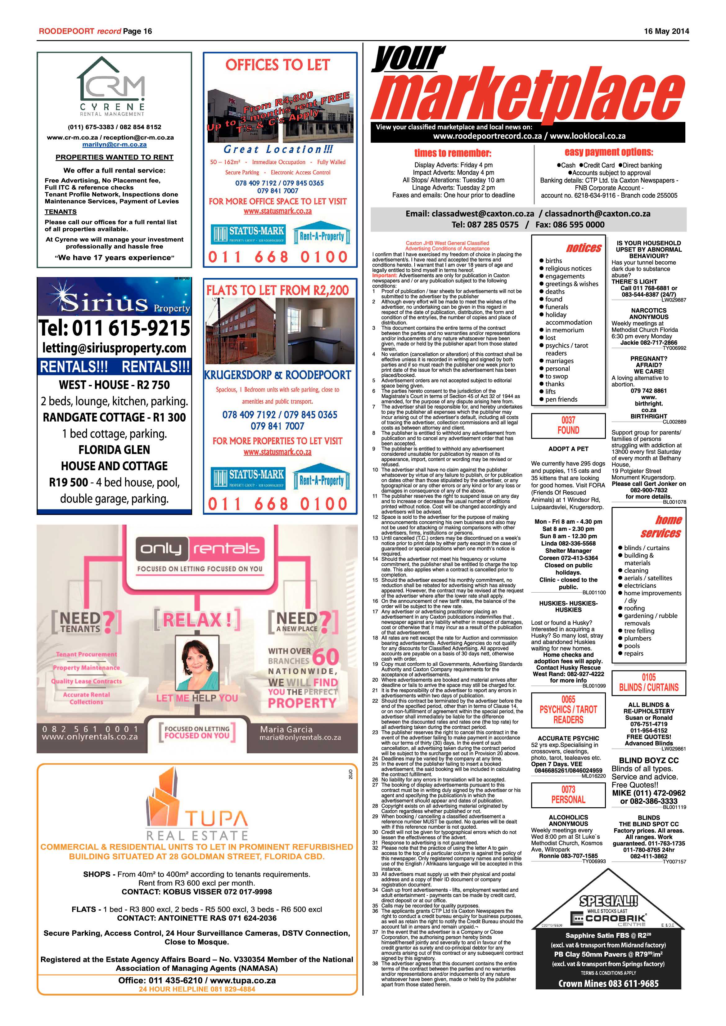 Roodepoort Record 16 May 2014 page 16