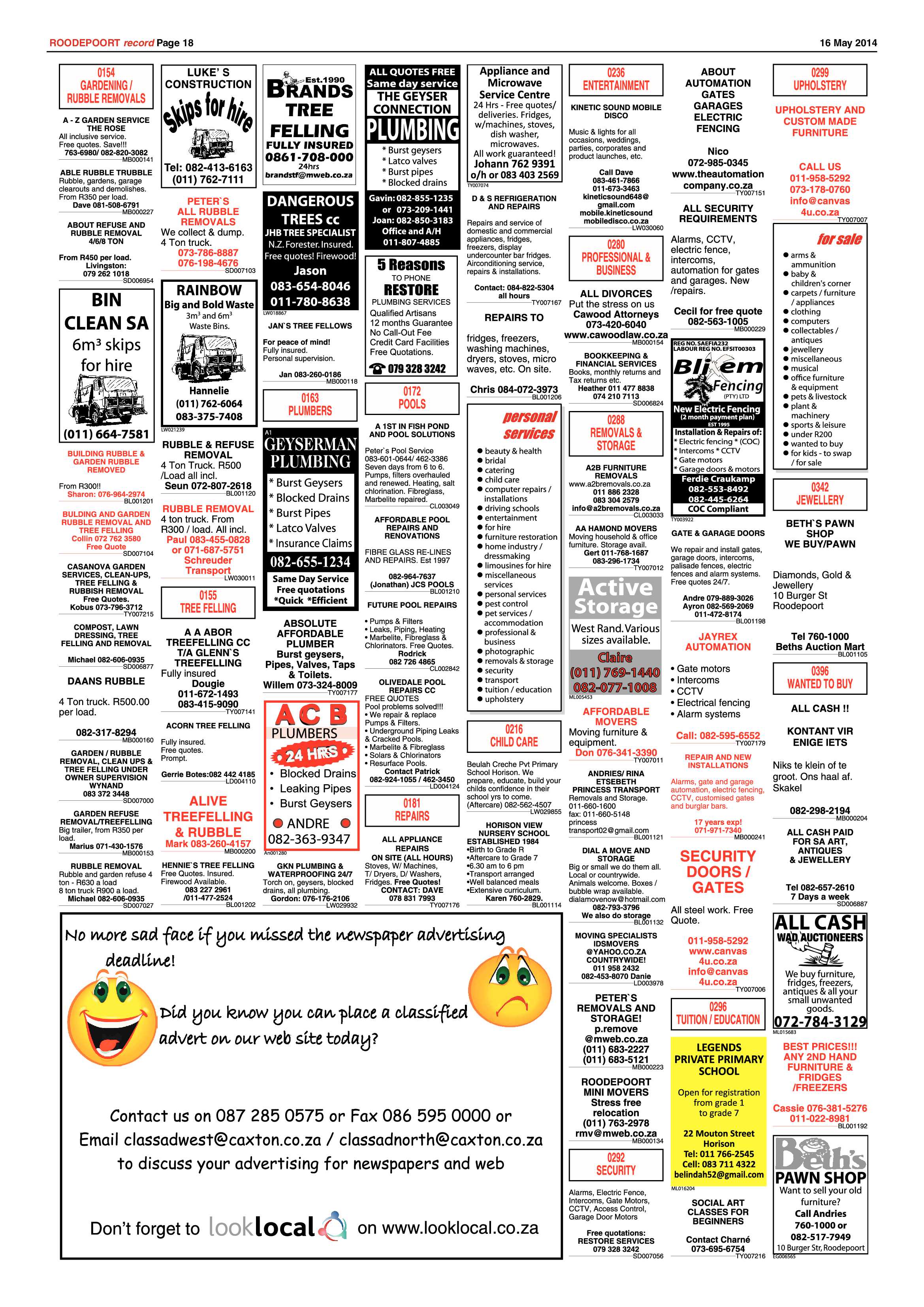 Roodepoort Record 16 May 2014 page 18