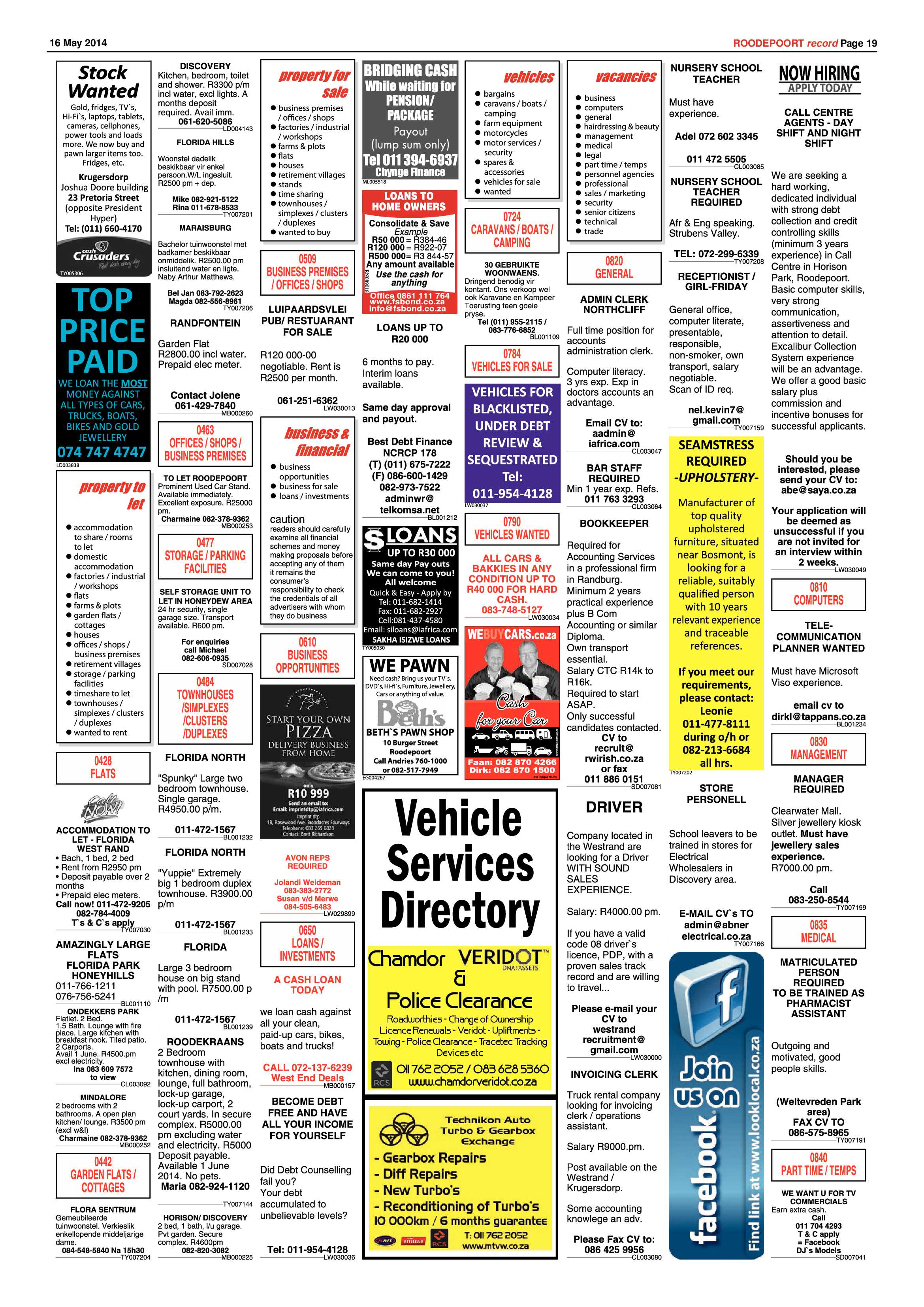 Roodepoort Record 16 May 2014 page 19