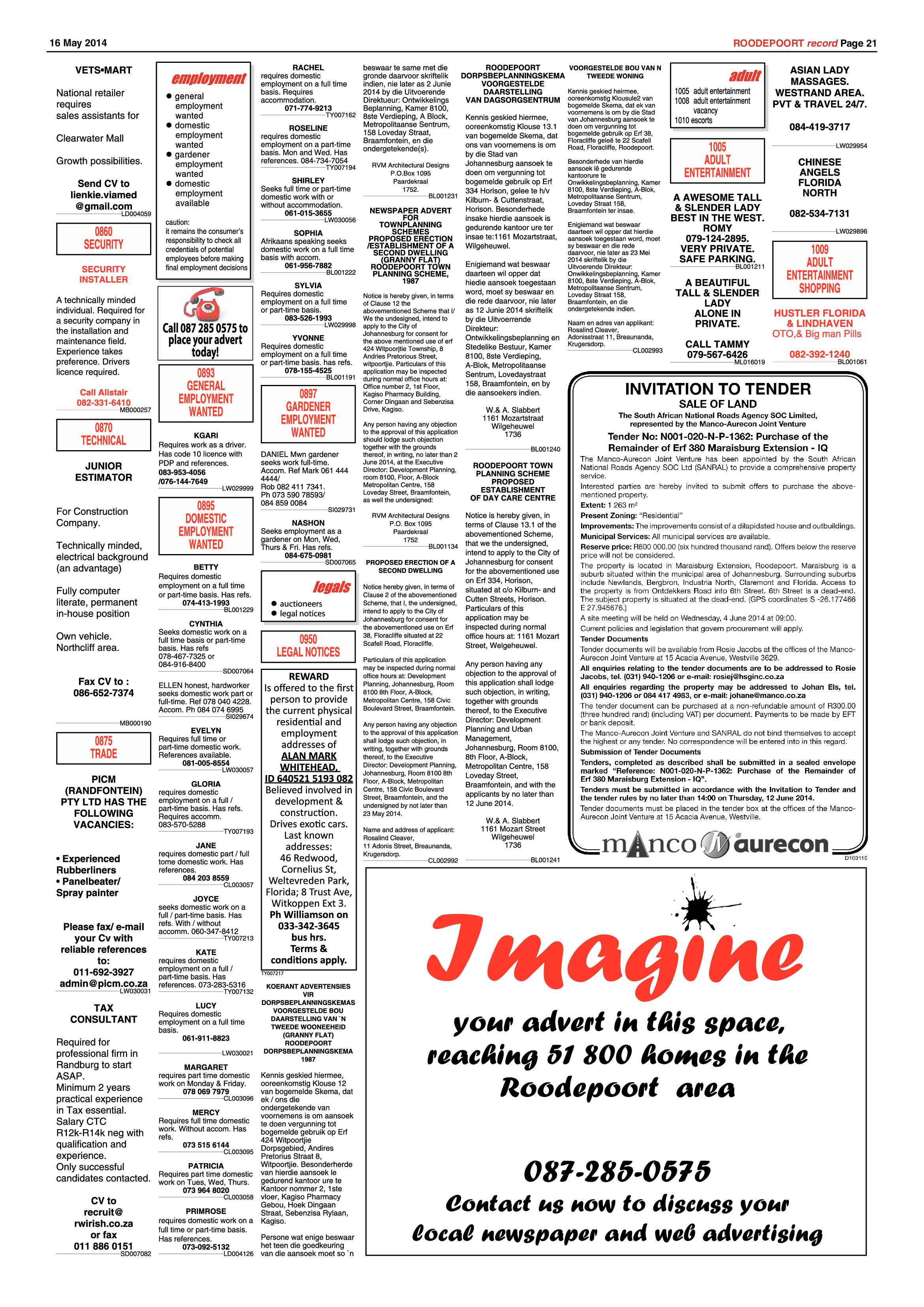 Roodepoort Record 16 May 2014 page 21