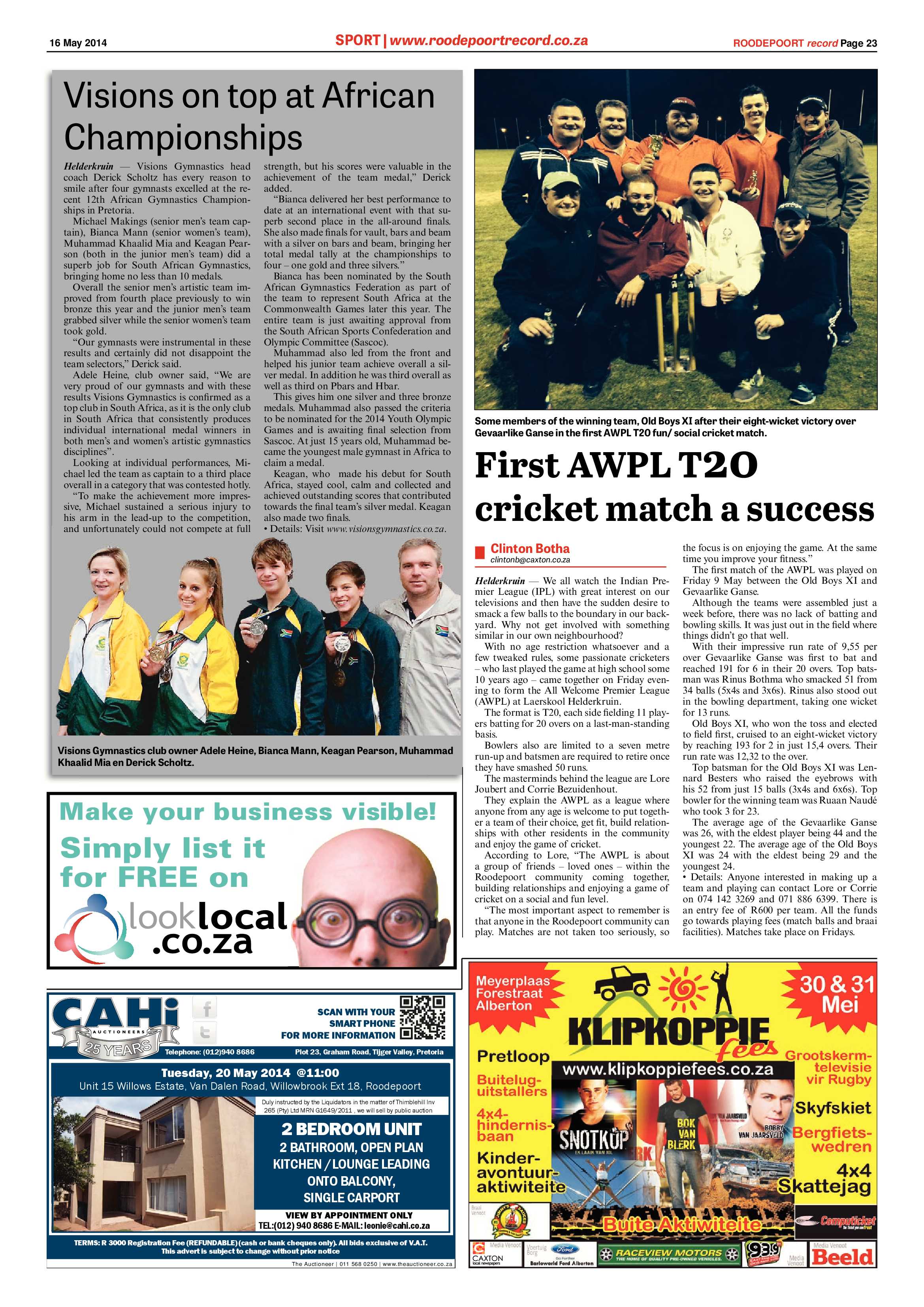 Roodepoort Record 16 May 2014 page 23