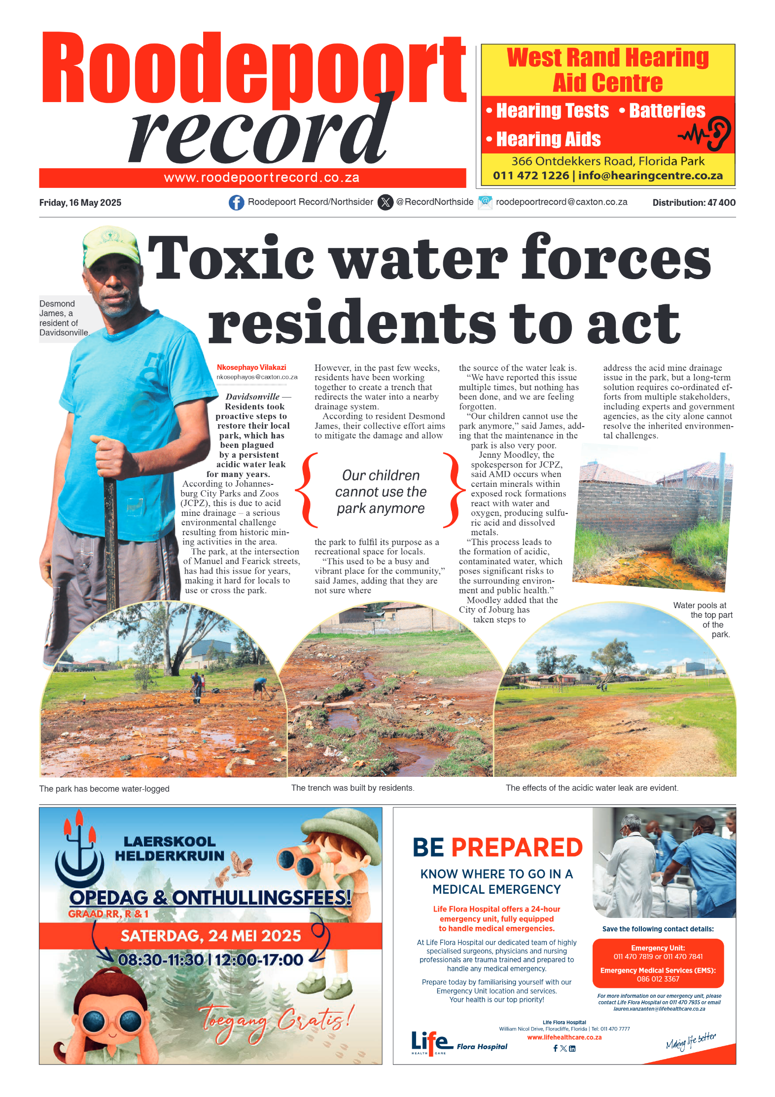 Roodepoort Record 16 May 2025 page 1