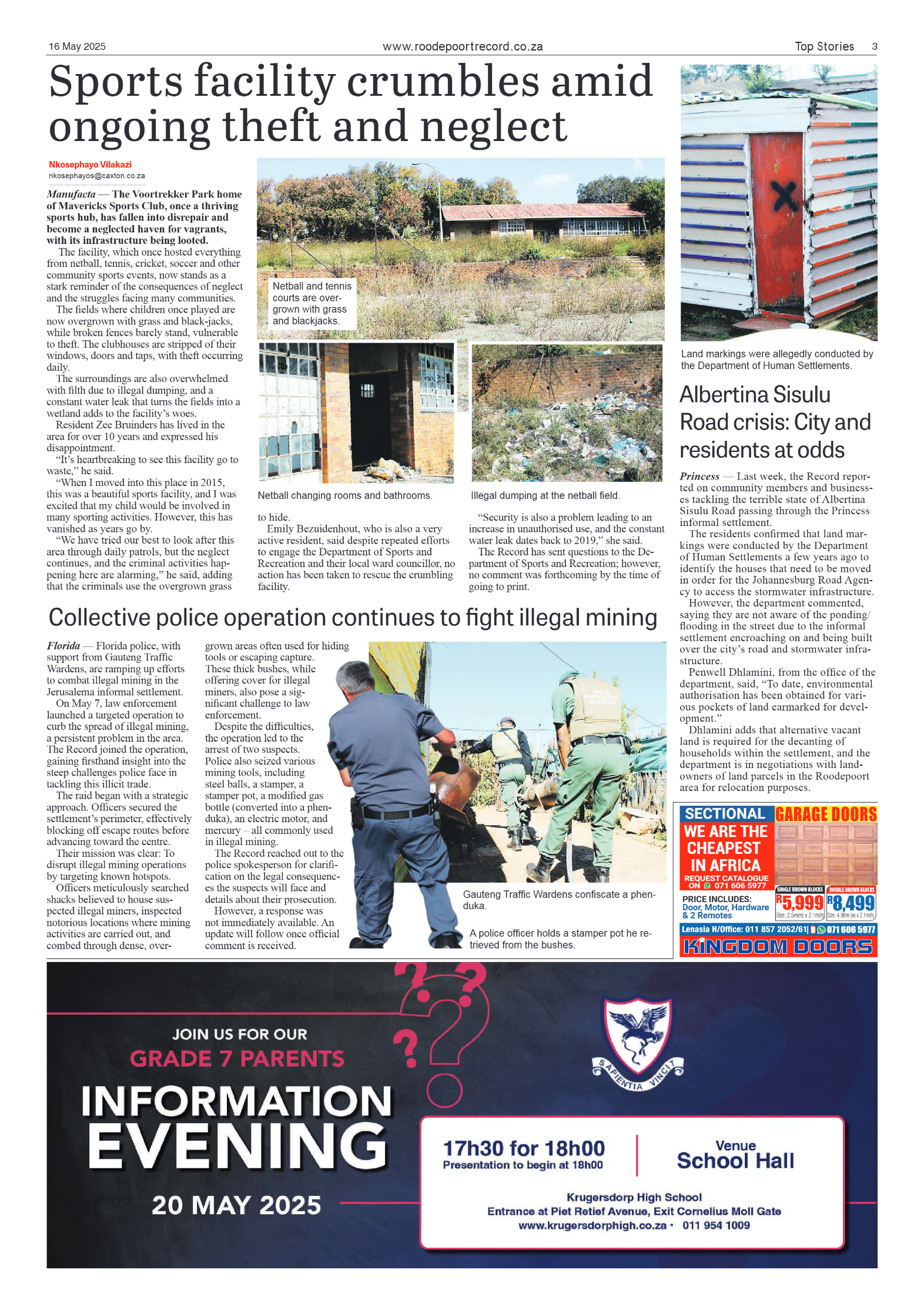 Roodepoort Record 16 May 2025 page 3