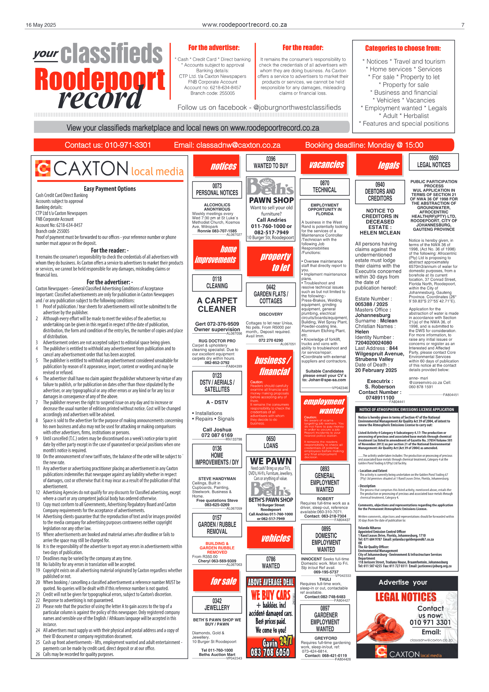 Roodepoort Record 16 May 2025 page 7
