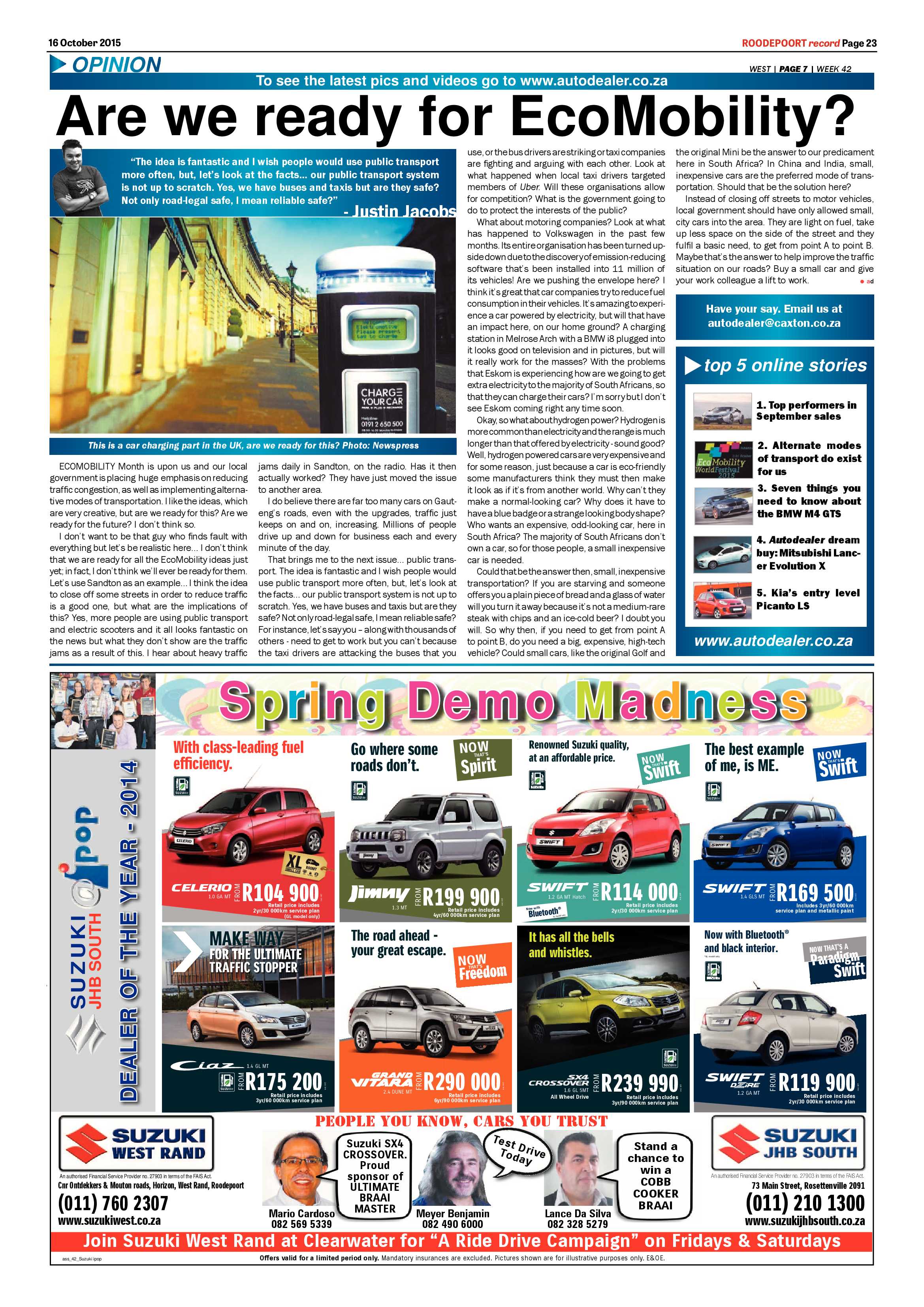 Roodepoort Record 16 October 2015 page 23