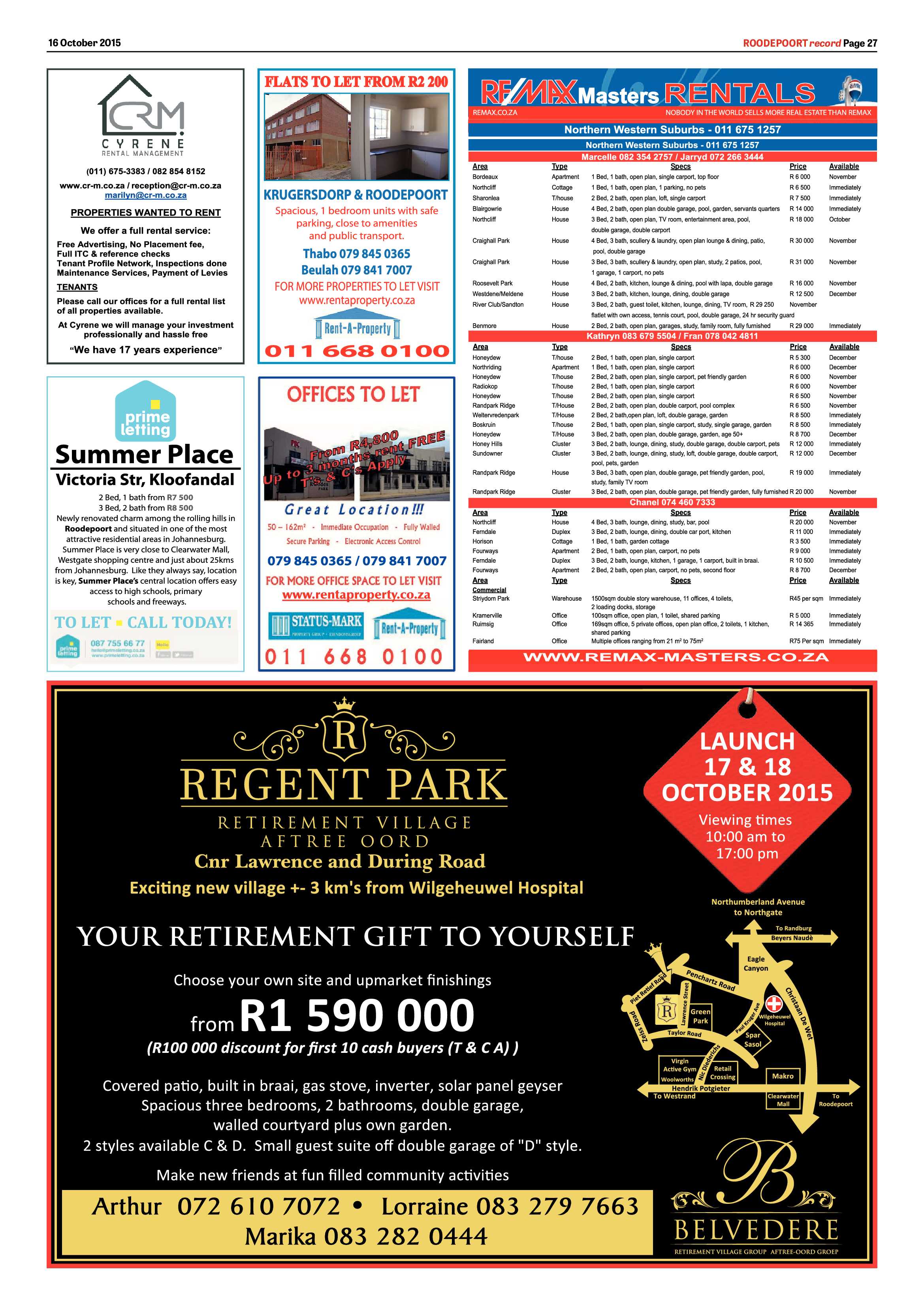 Roodepoort Record 16 October 2015 page 27