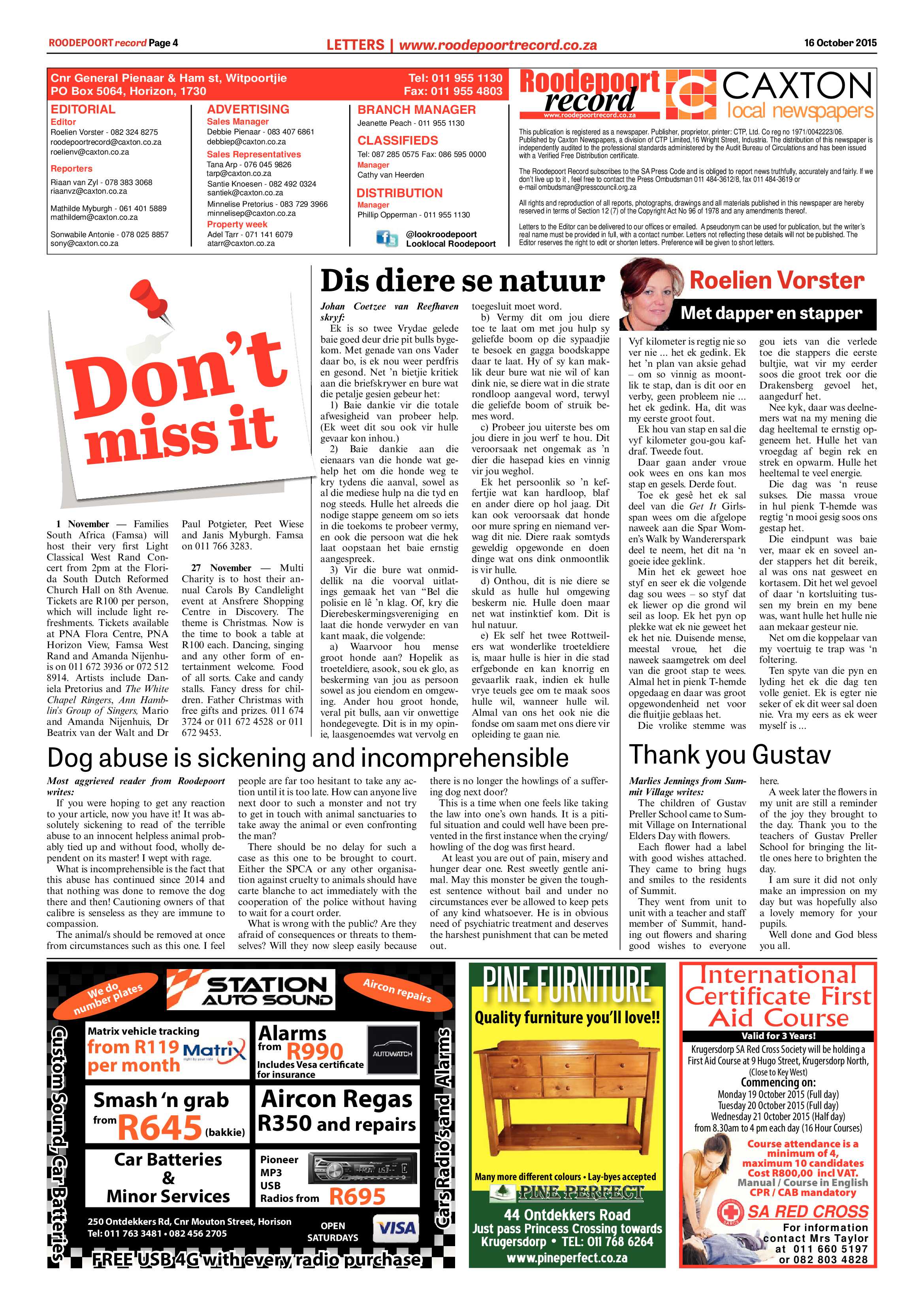 Roodepoort Record 16 October 2015 page 4