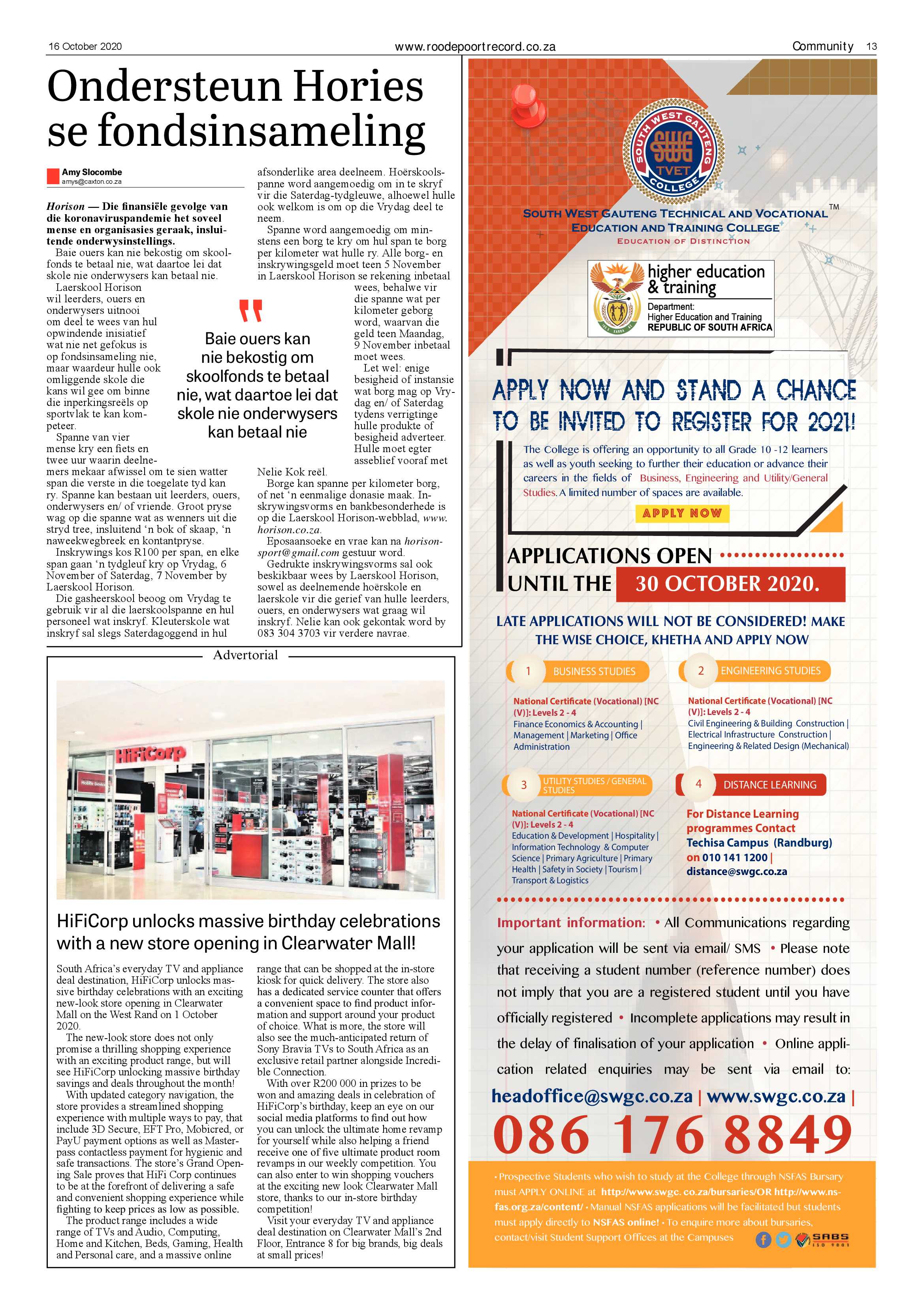 Roodepoort Record 16 October 2020 page 13