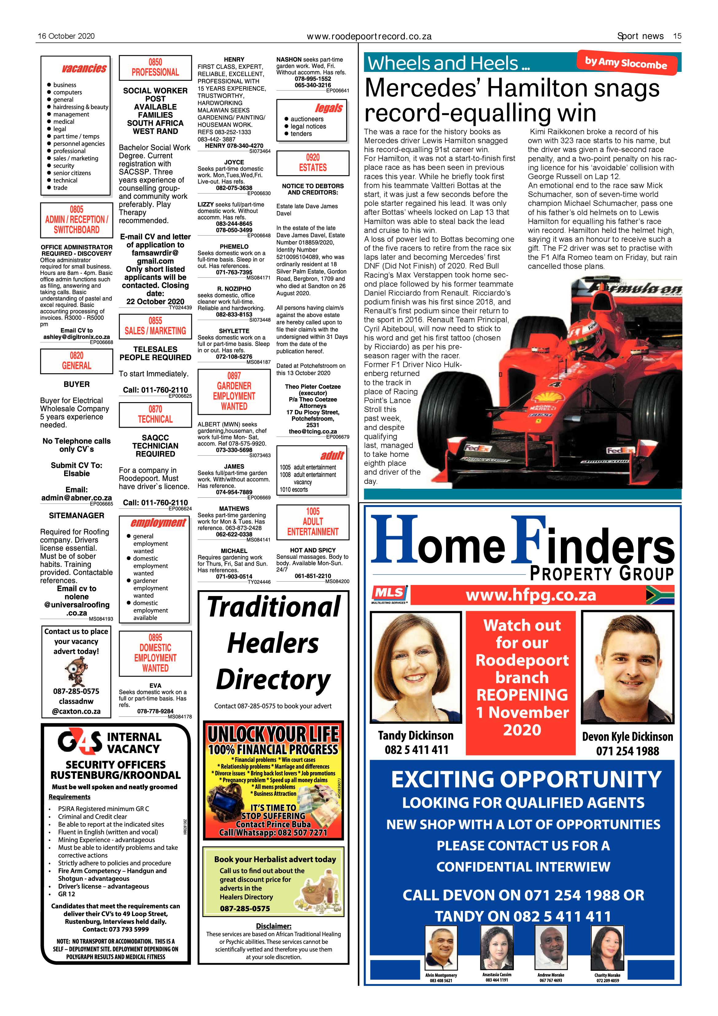 Roodepoort Record 16 October 2020 page 15