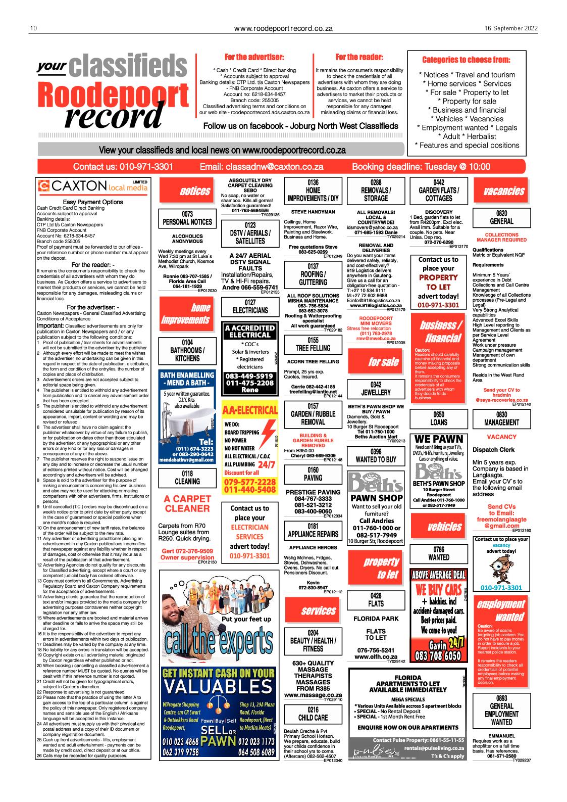 Roodepoort Record 16 September 2022 page 10
