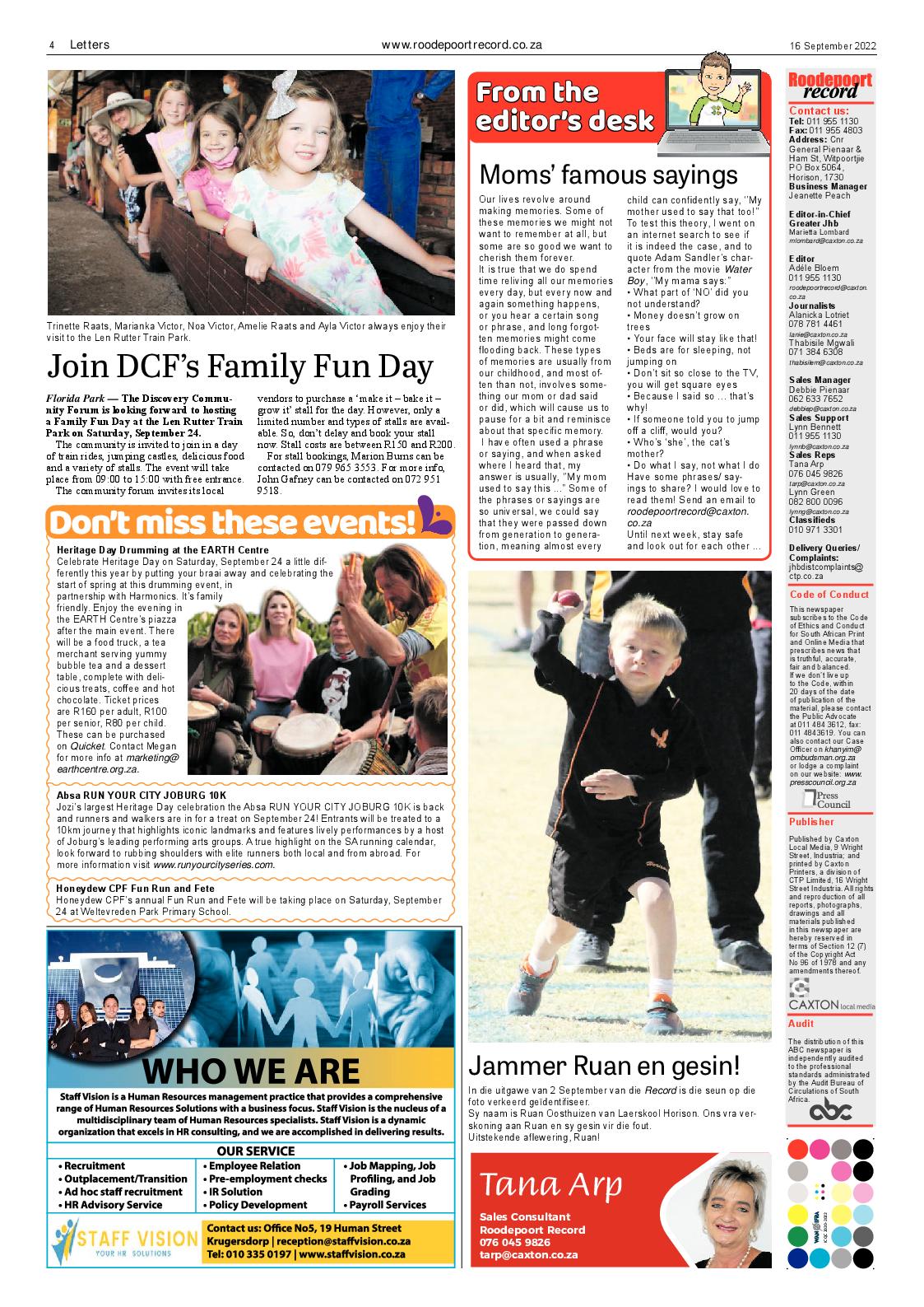 Roodepoort Record 16 September 2022 page 4