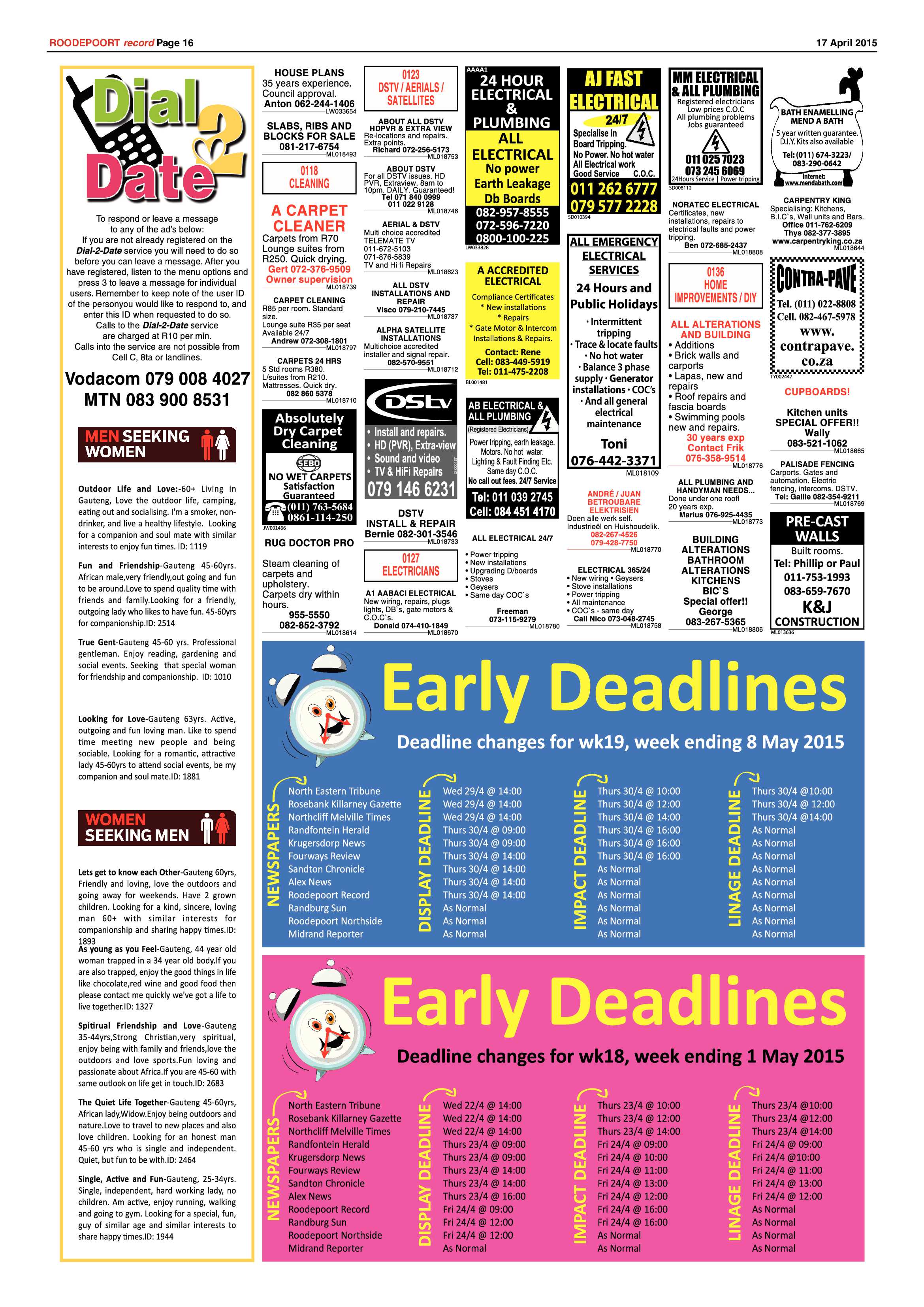 Roodepoort Record 17 April 2015 page 16